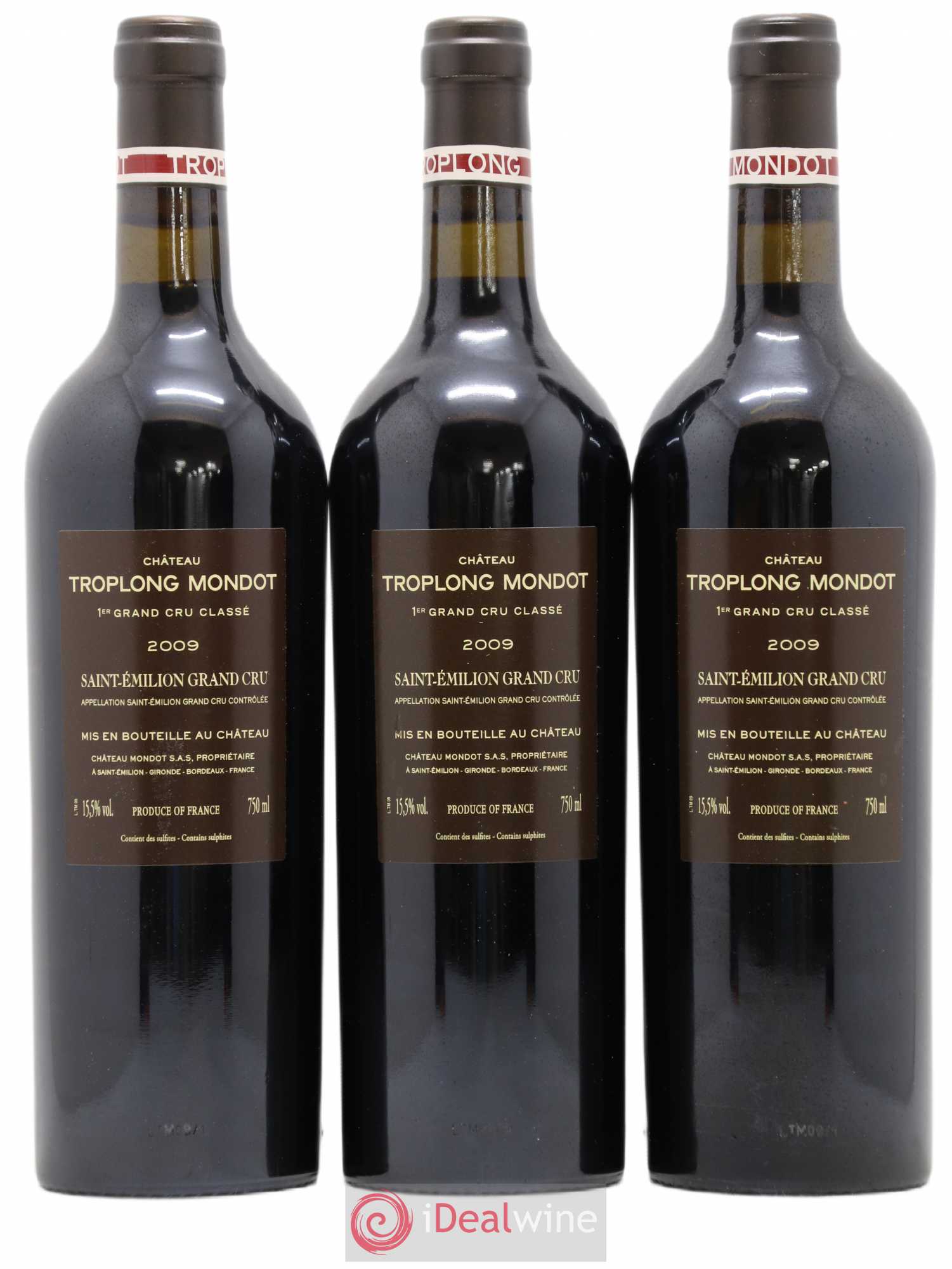 Château Troplong Mondot 1er Grand Cru Classé B 2009 - Lot de 12 bouteilles - 6