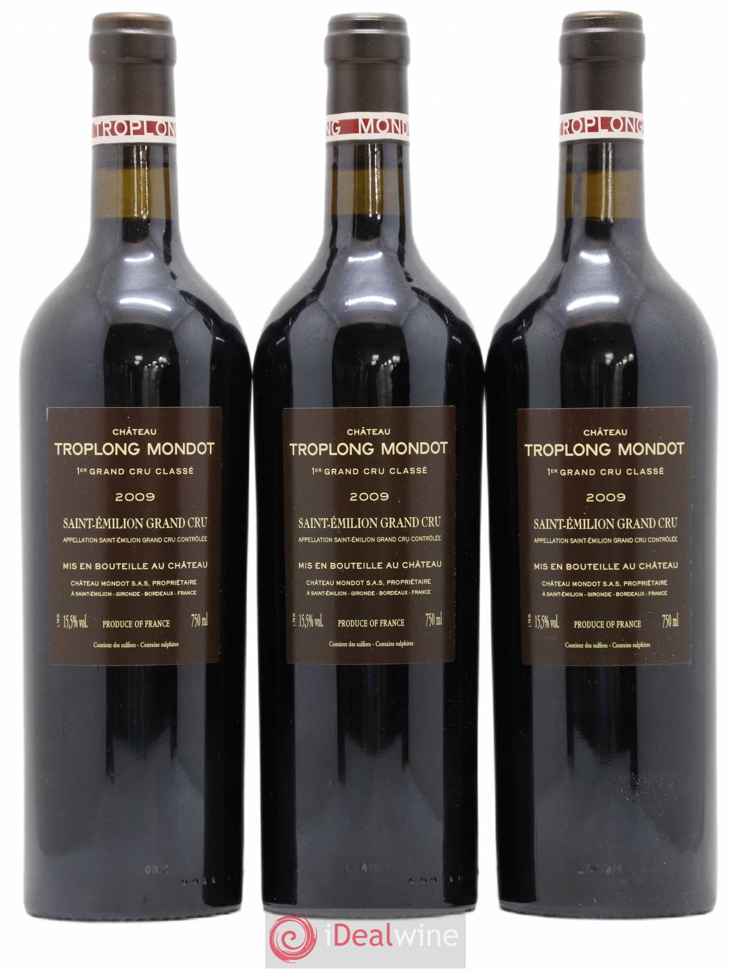 Château Troplong Mondot 1er Grand Cru Classé B 2009 - Lot de 12 bouteilles - 8