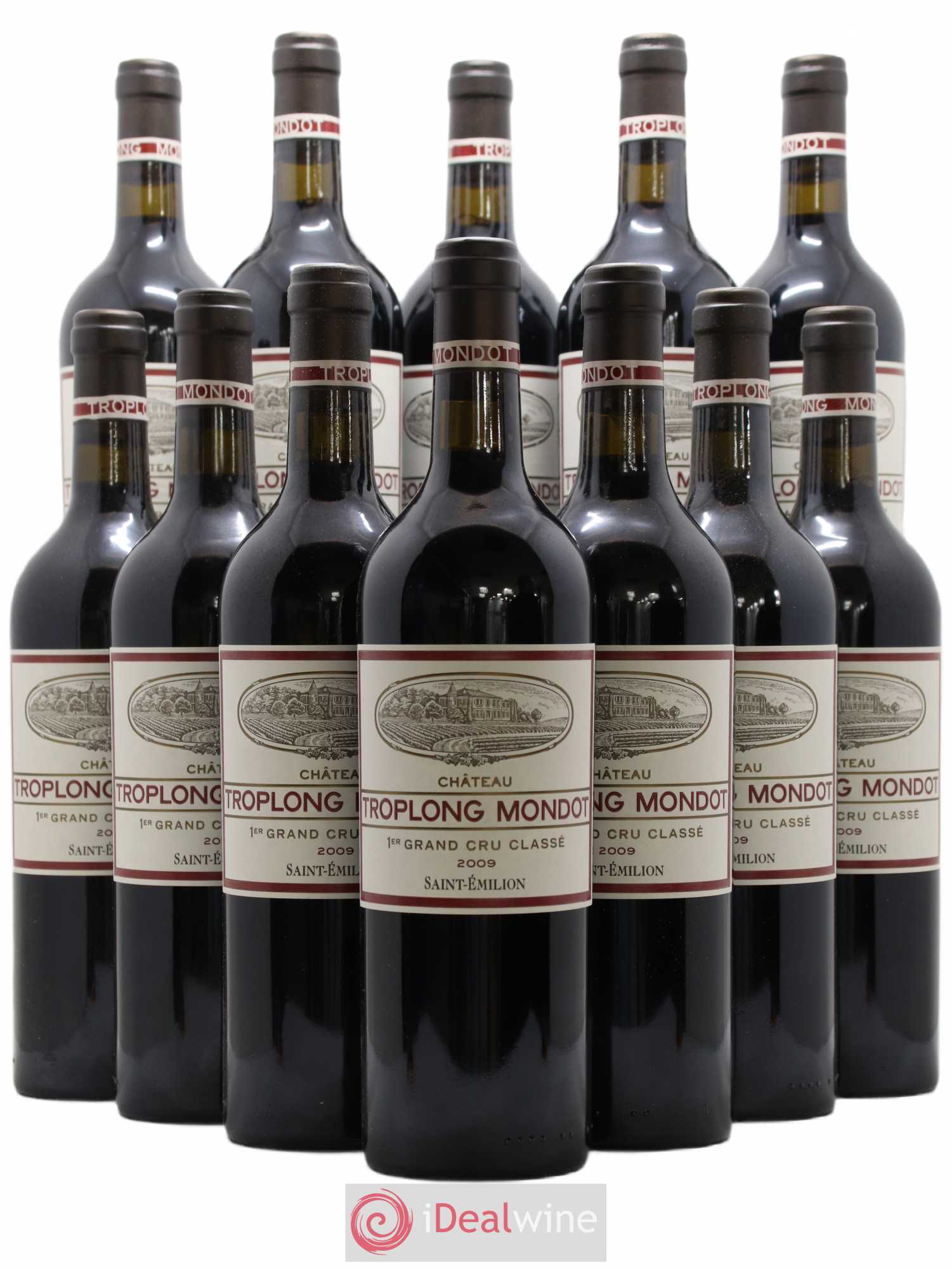 Château Troplong Mondot 1er Grand Cru Classé B 2009 - Lot de 12 bouteilles - 0