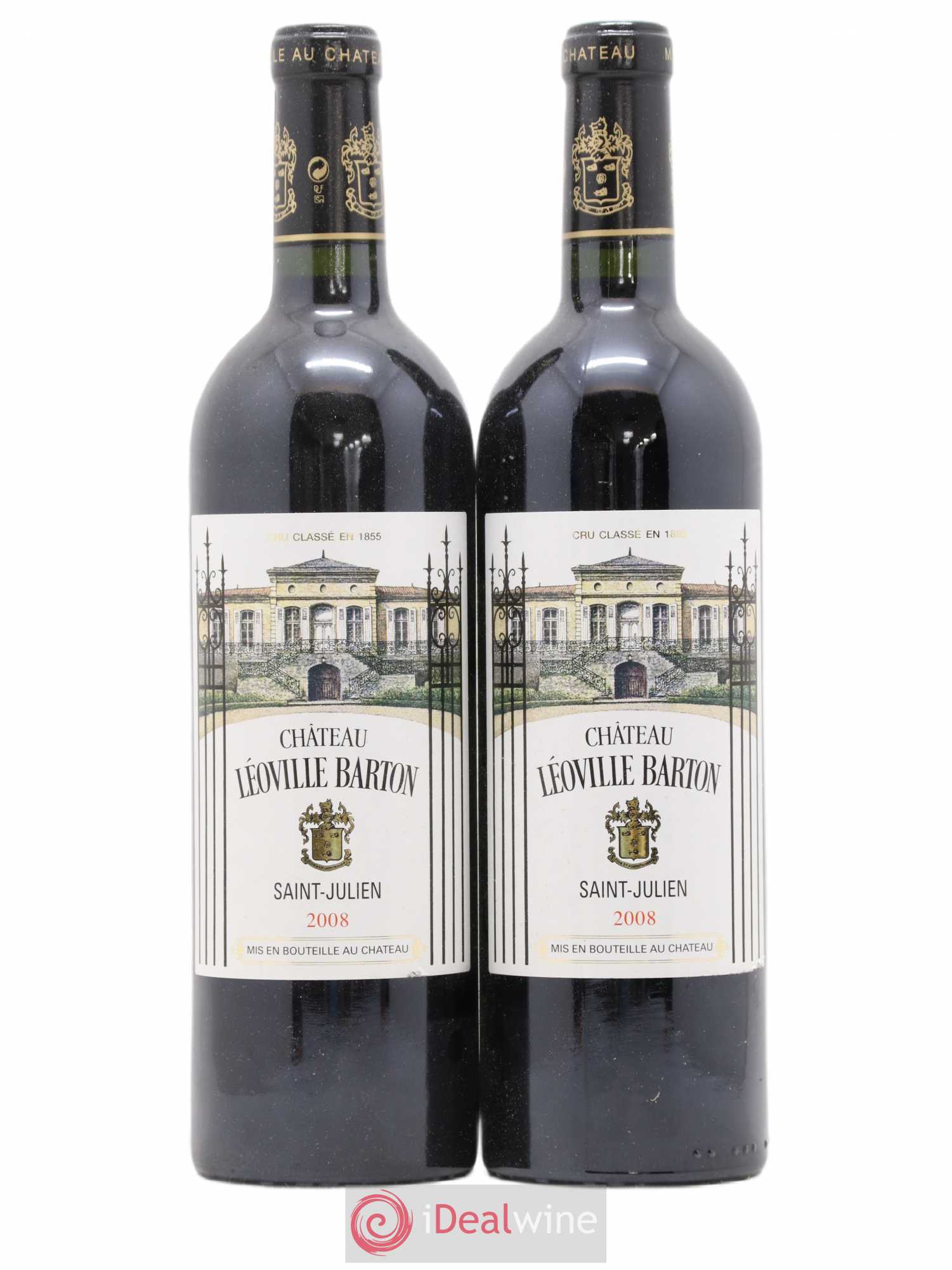 Château Léoville Barton 2ème Grand Cru Classé 2008 - Lot de 2 bouteilles - 0