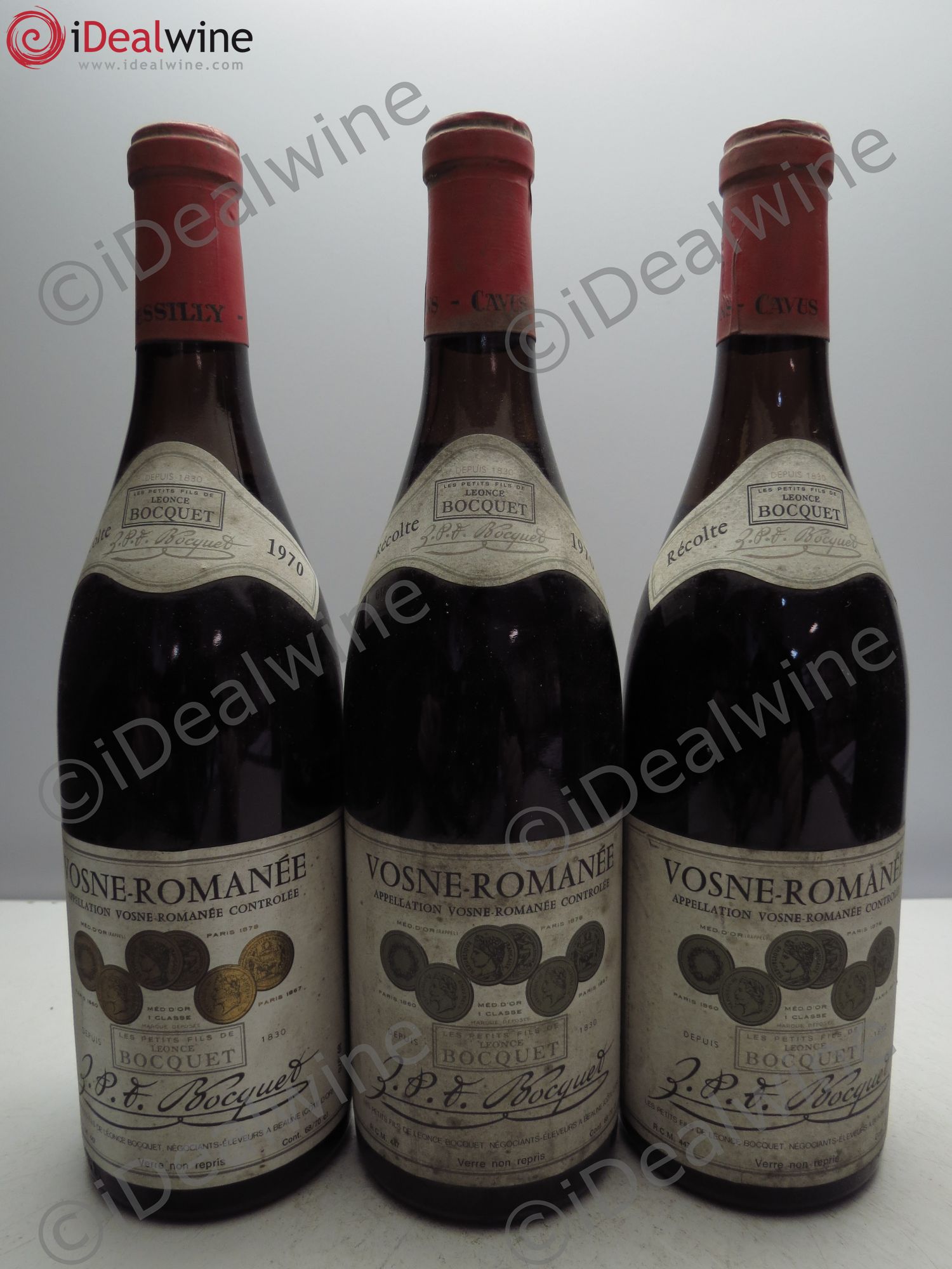Vosne-Romanée Bocquet 1970 - Lot de 3 bouteilles - 0