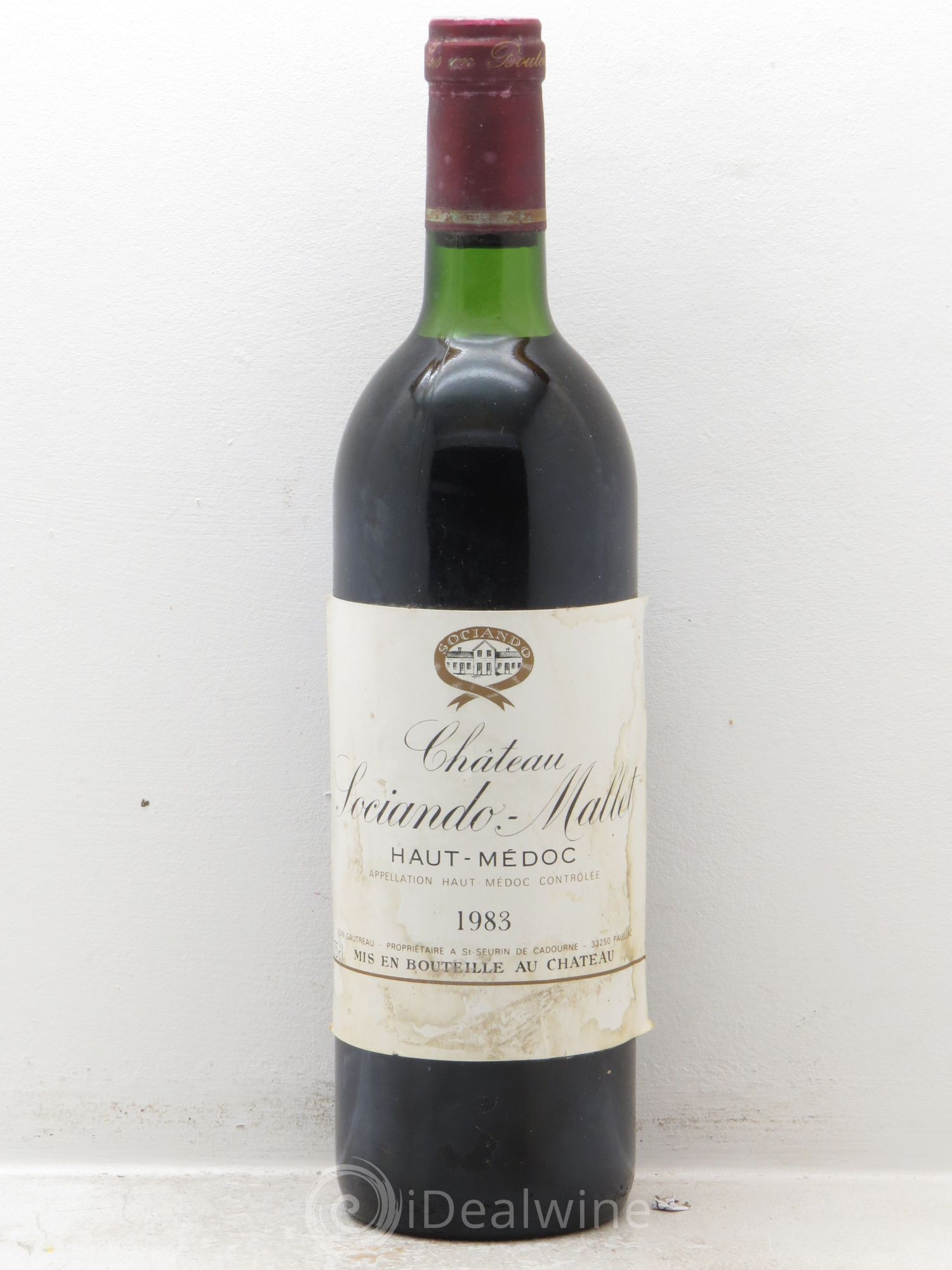 Château Sociando Mallet 1983 - Lot de 6 bouteilles - 0