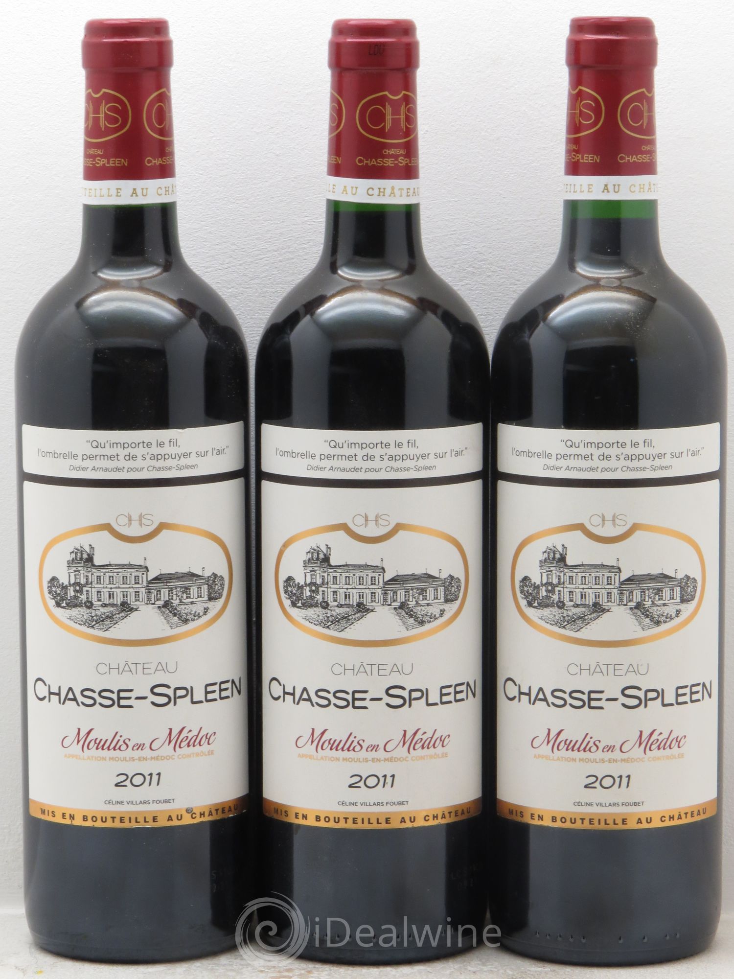 Château Chasse Spleen 2011 - Lot de 3 bouteilles - 0