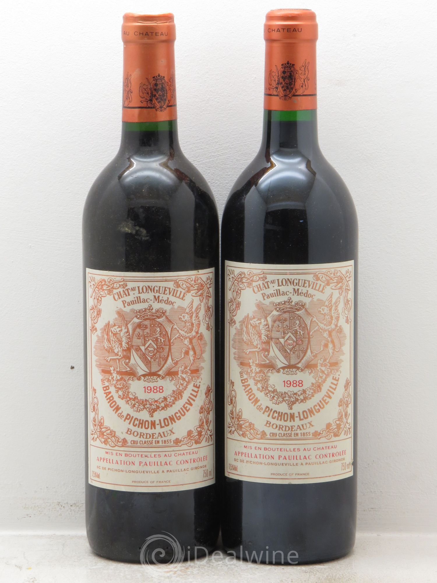 Pichon Longueville Baron 2ème Grand Cru Classé 1988 - Lot de 2 bouteilles - 0