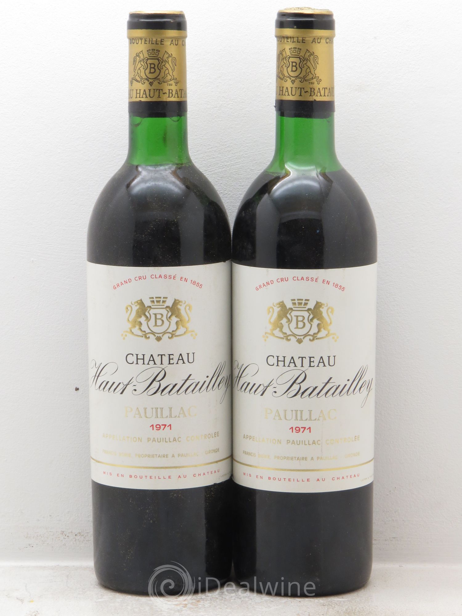 Château Haut Batailley 5ème Grand Cru Classé 1971 - Lot de 2 bouteilles - 0