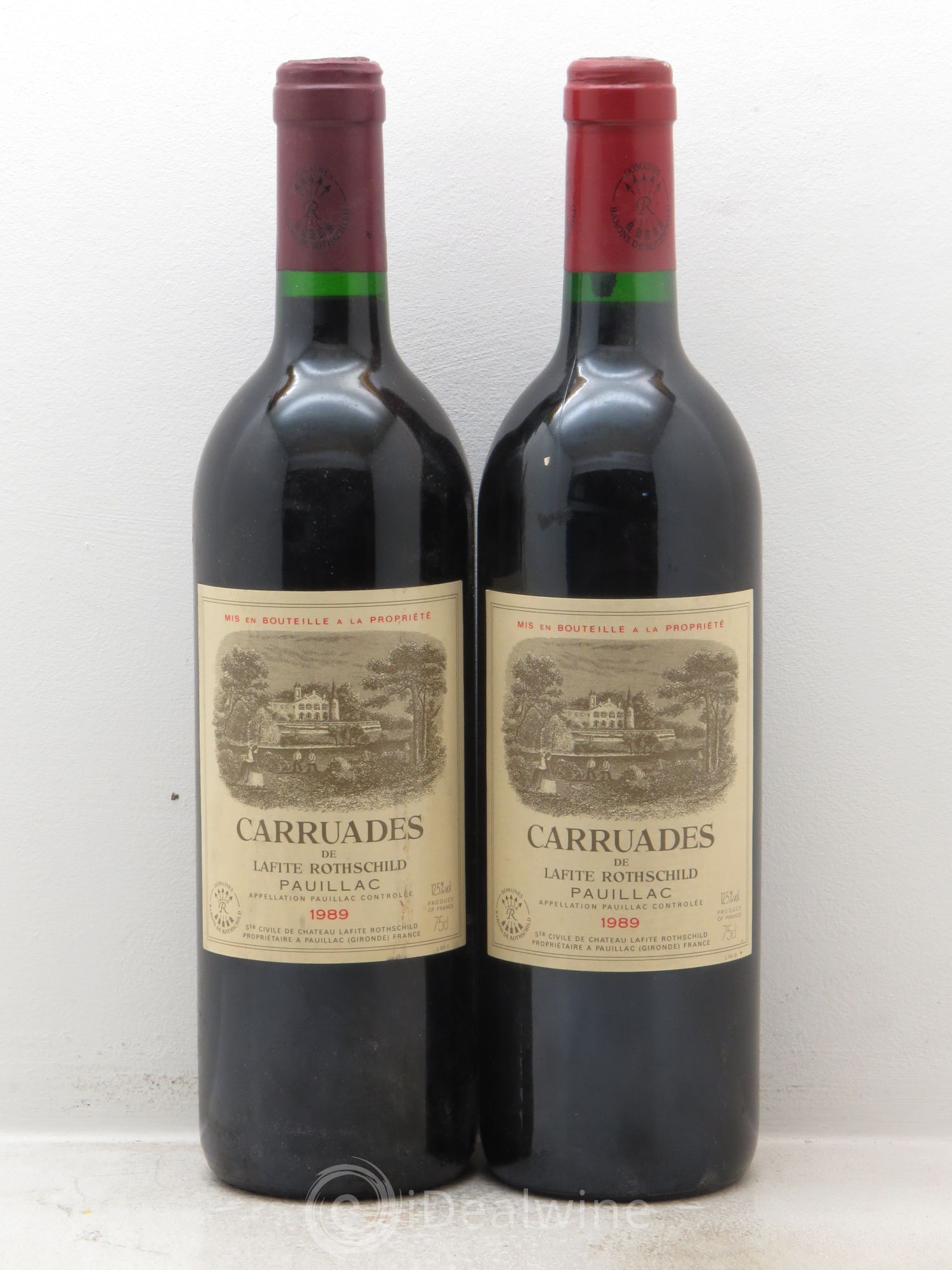 Carruades de Lafite Rothschild Second Vin 1989 - Lot de 2 bouteilles - 0