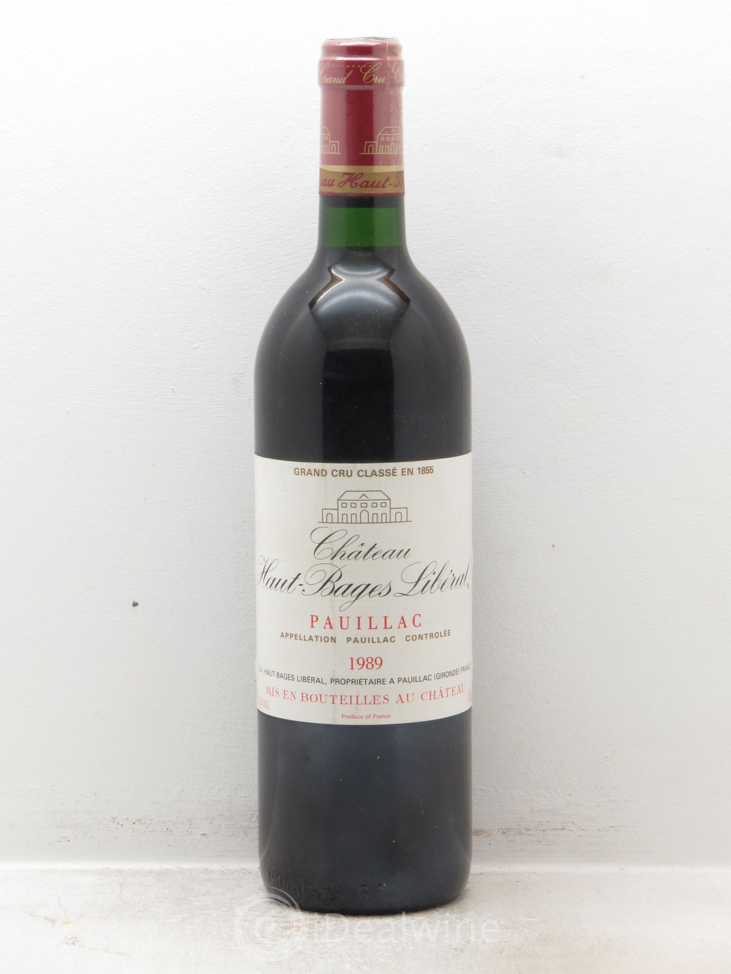 Château Haut Bages Libéral 5ème Grand Cru Classé 1989 - Lot de 1 bouteille - 0