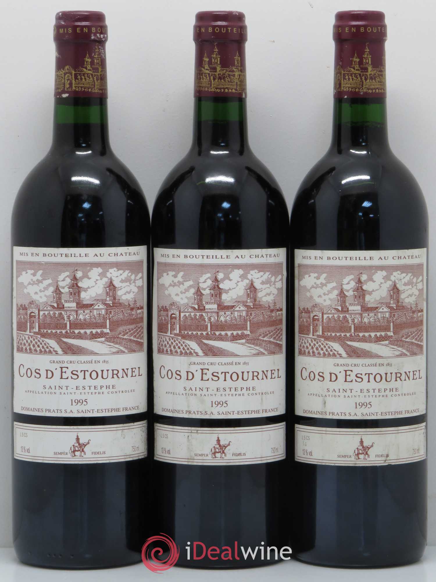 Cos d'Estournel 2ème Grand Cru Classé 1995 - Lot de 3 bouteilles - 0