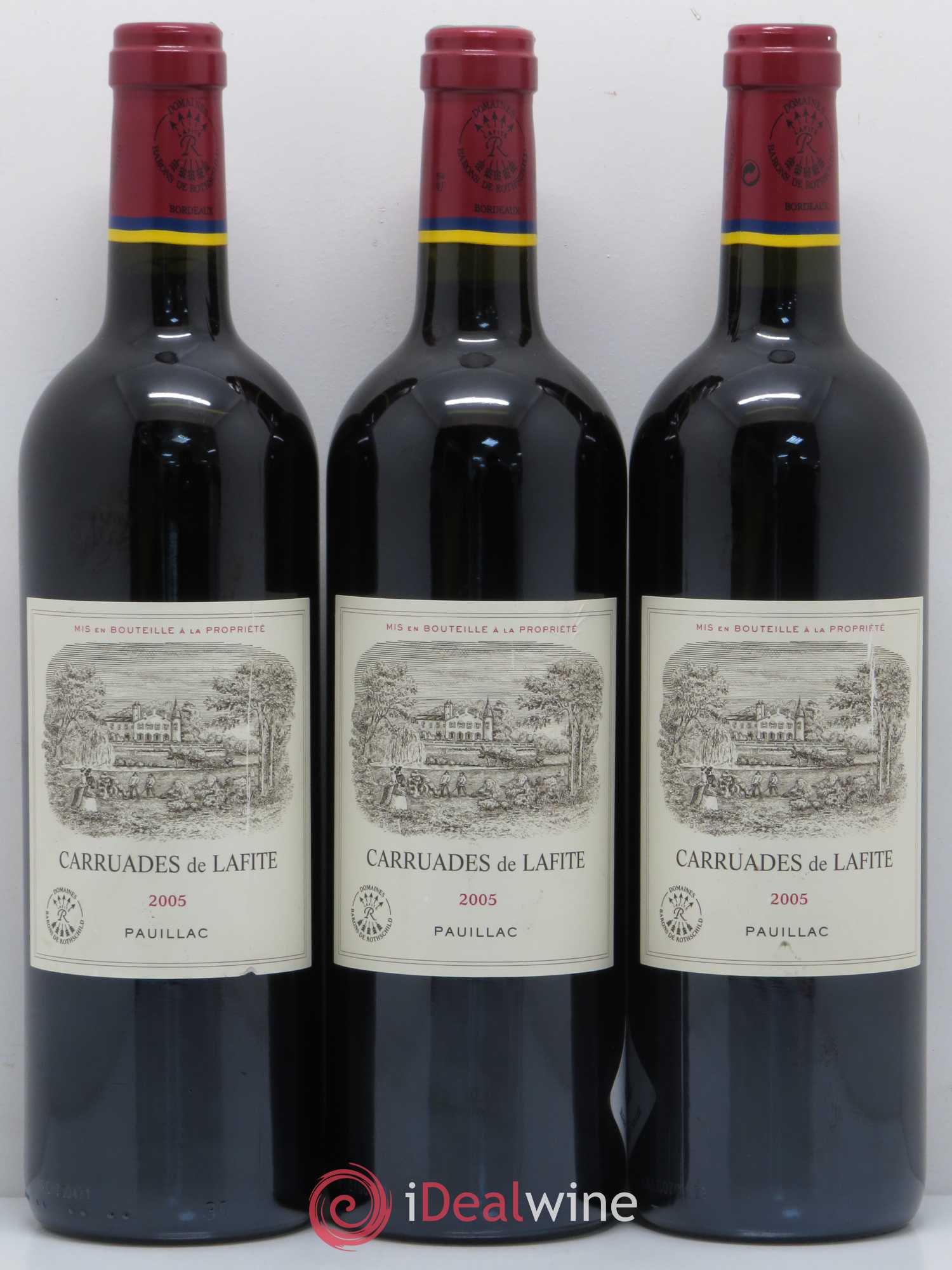 Carruades de Lafite Rothschild Second Vin 2005 - Lot de 3 bouteilles - 0