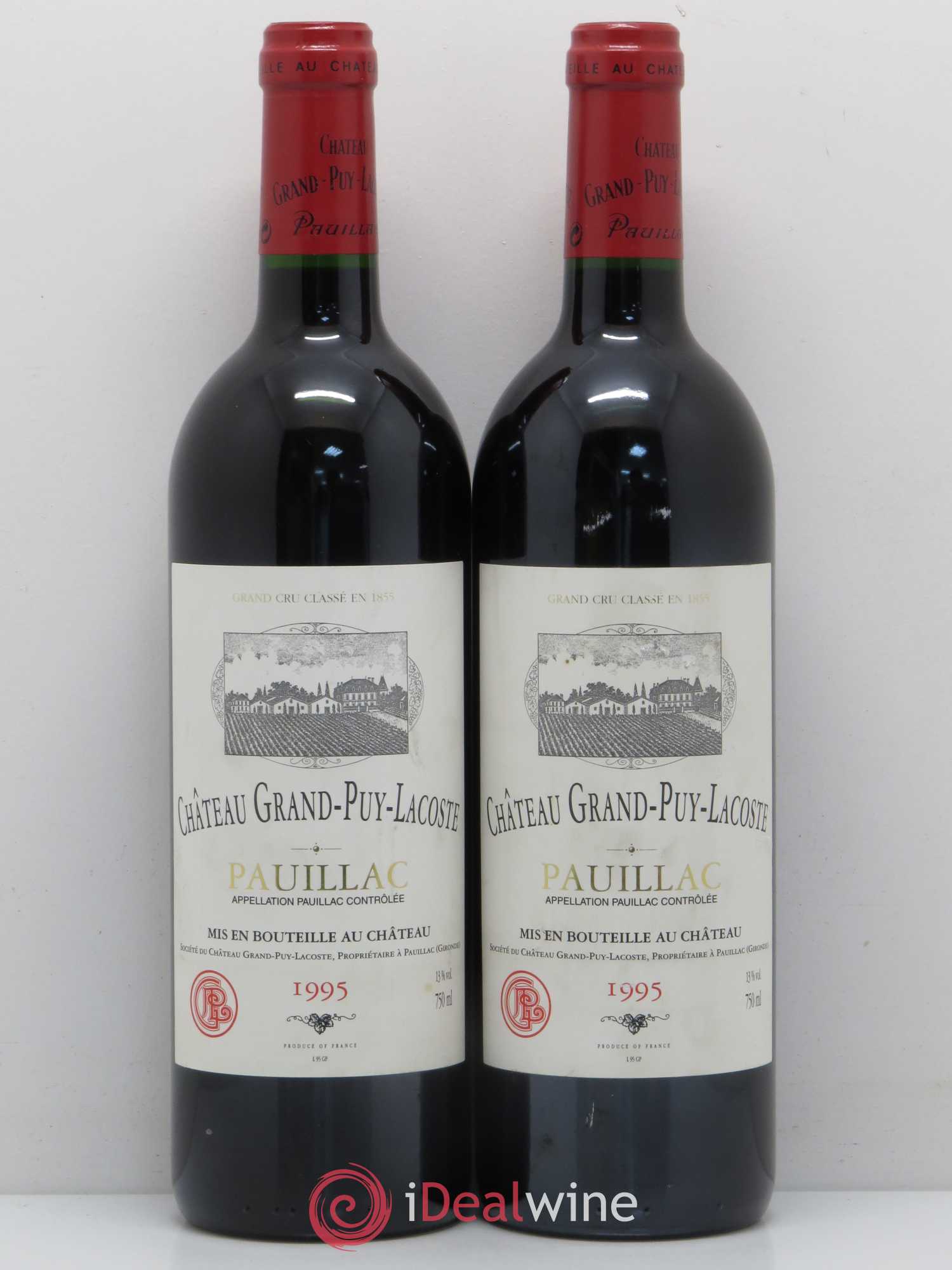 Château Grand Puy Lacoste 5ème Grand Cru Classé 1995 - Lot de 2 bouteilles - 0