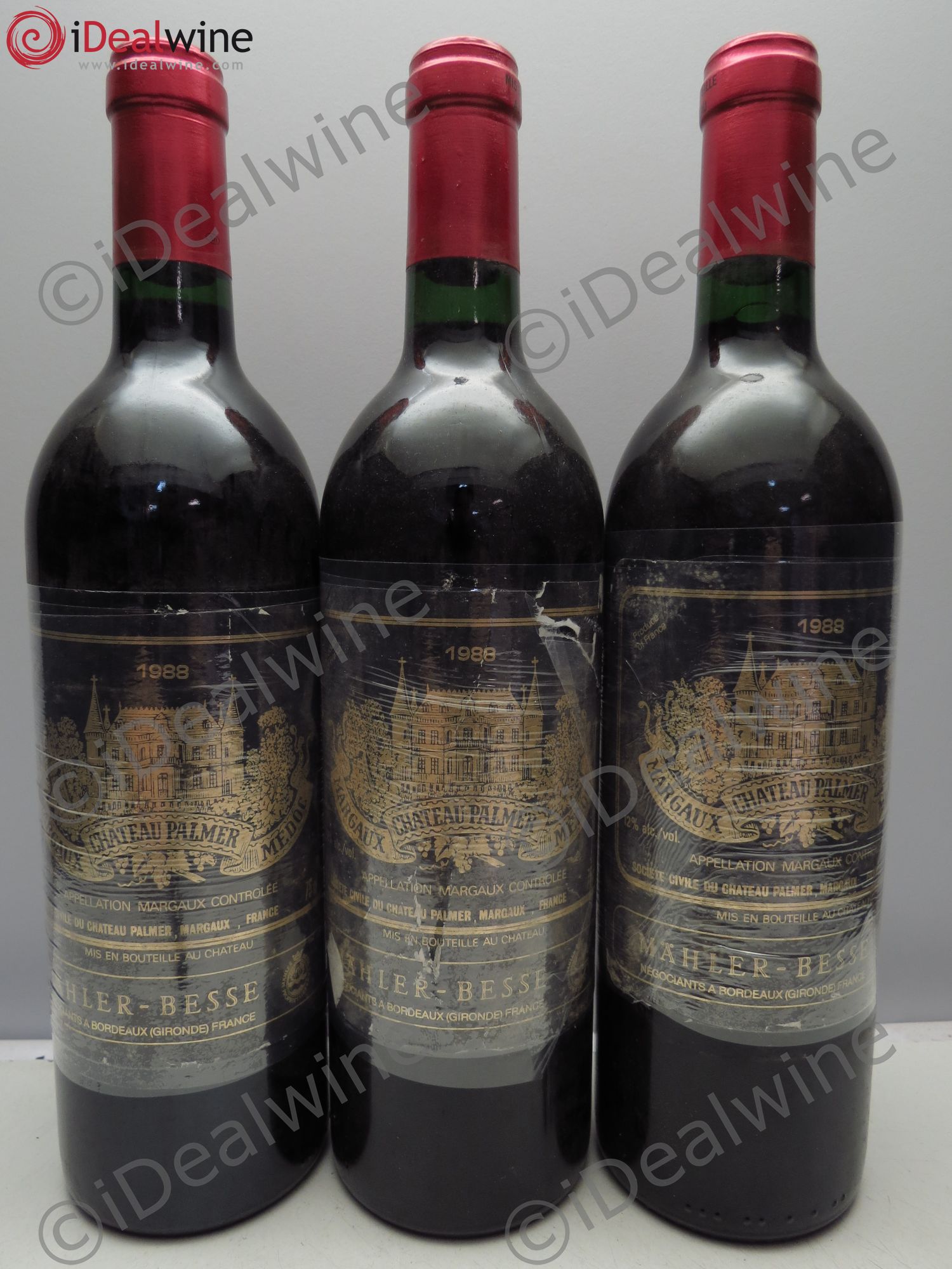 Château Palmer 3ème Grand Cru Classé 1988 - Lot de 3 bouteilles - 0