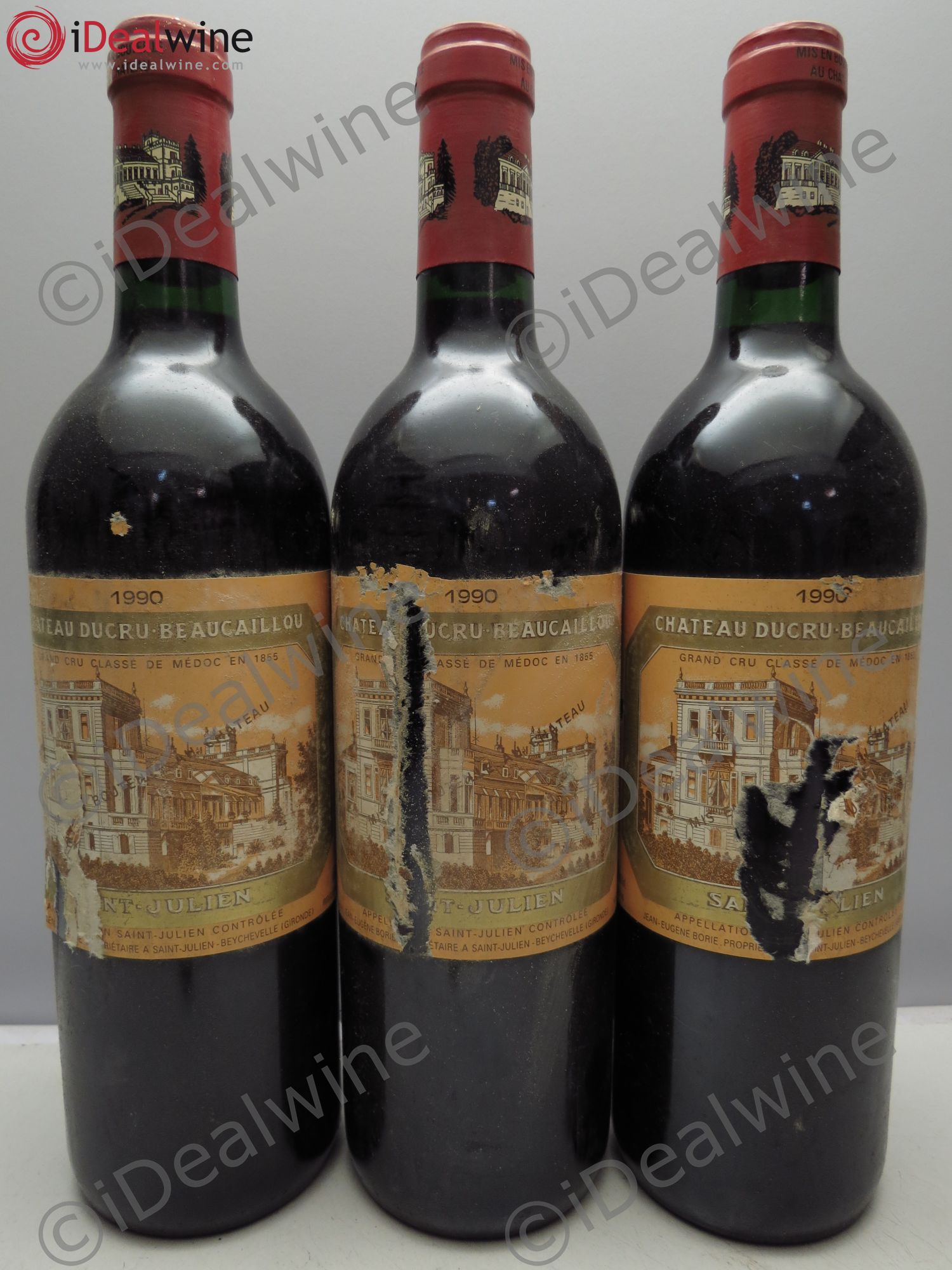 Château Ducru Beaucaillou 2ème Grand Cru Classé 1990 - Lot de 3 bouteilles - 0