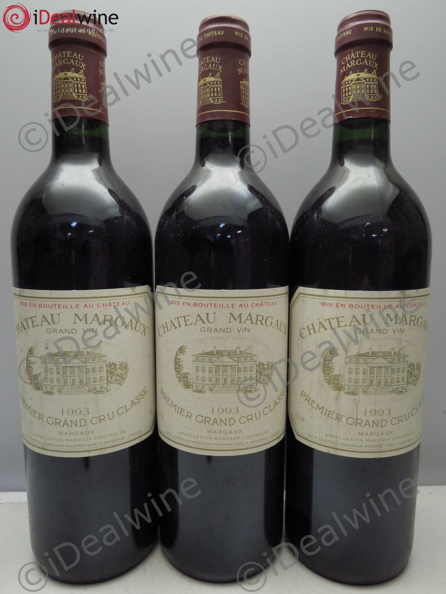 Château Margaux 1er Grand Cru Classé 1993 - Lot de 3 bouteilles - 0