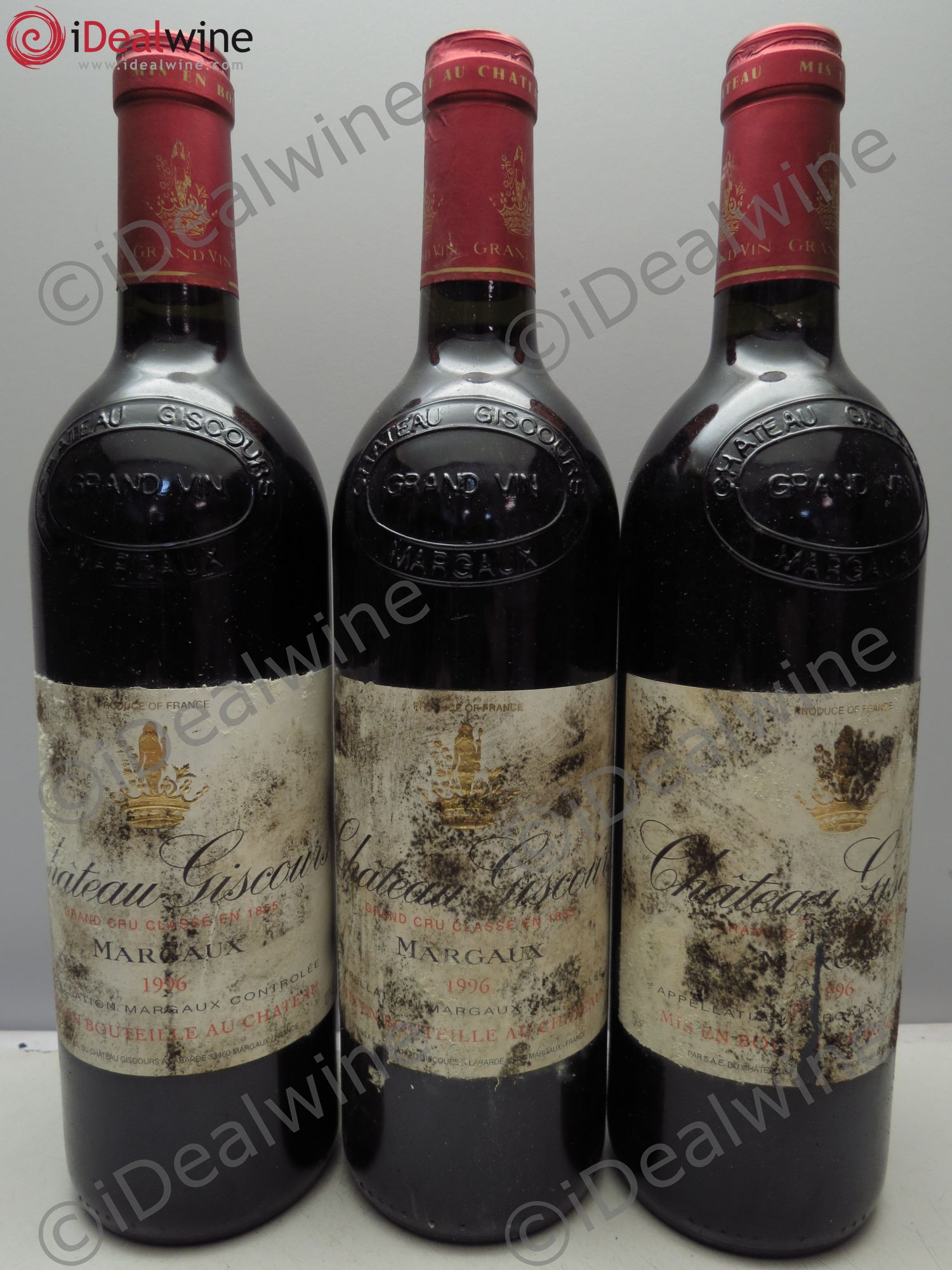 Château Giscours 3ème Grand Cru Classé 1996 - Lot de 3 bouteilles - 0