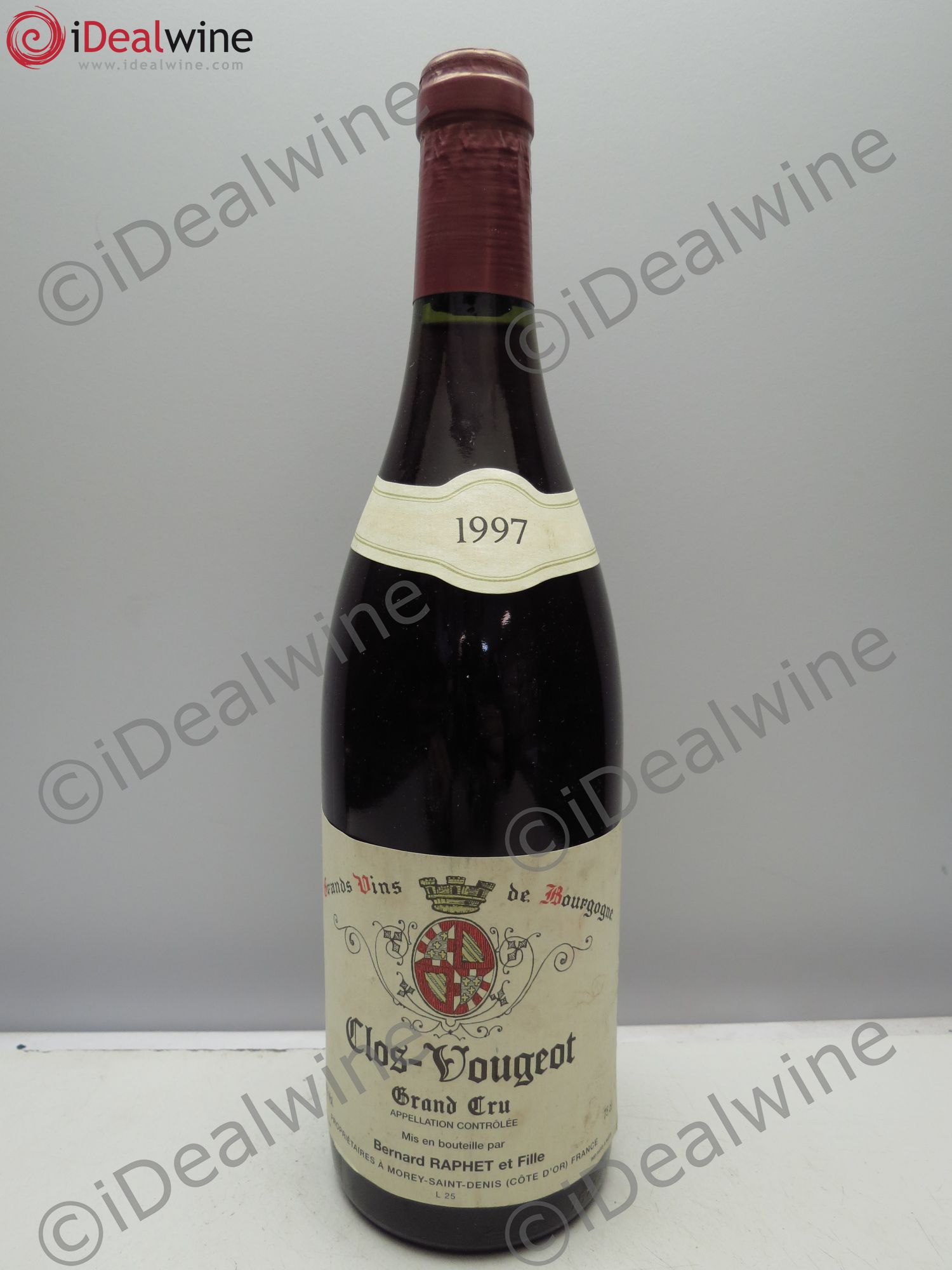 Clos de Vougeot Grand Cru Bernard Raphet 1997 - Lot de 6 bouteilles - 0