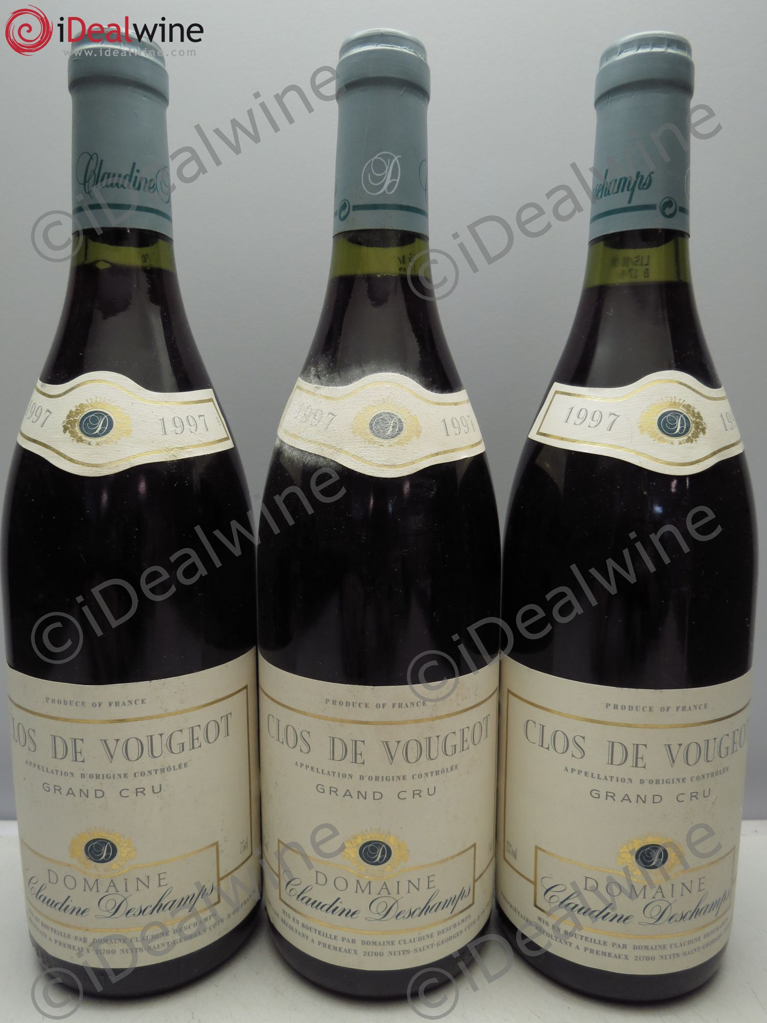Clos de Vougeot Grand Cru Domaine Claudine Deschamps 1997 - Posten von 3 Flaschen - 0