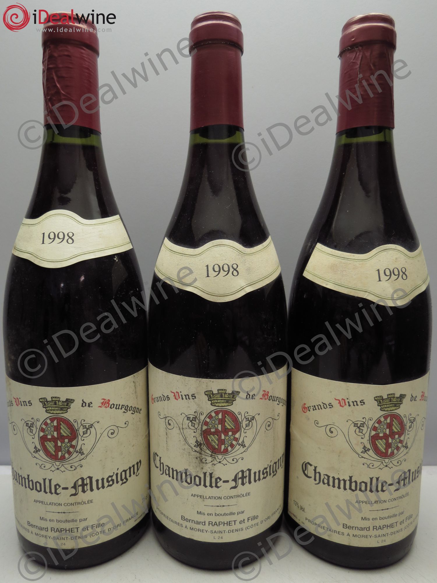 Chambolle-Musigny Bernard Raphet 1998 - Posten von 3 Flaschen - 0