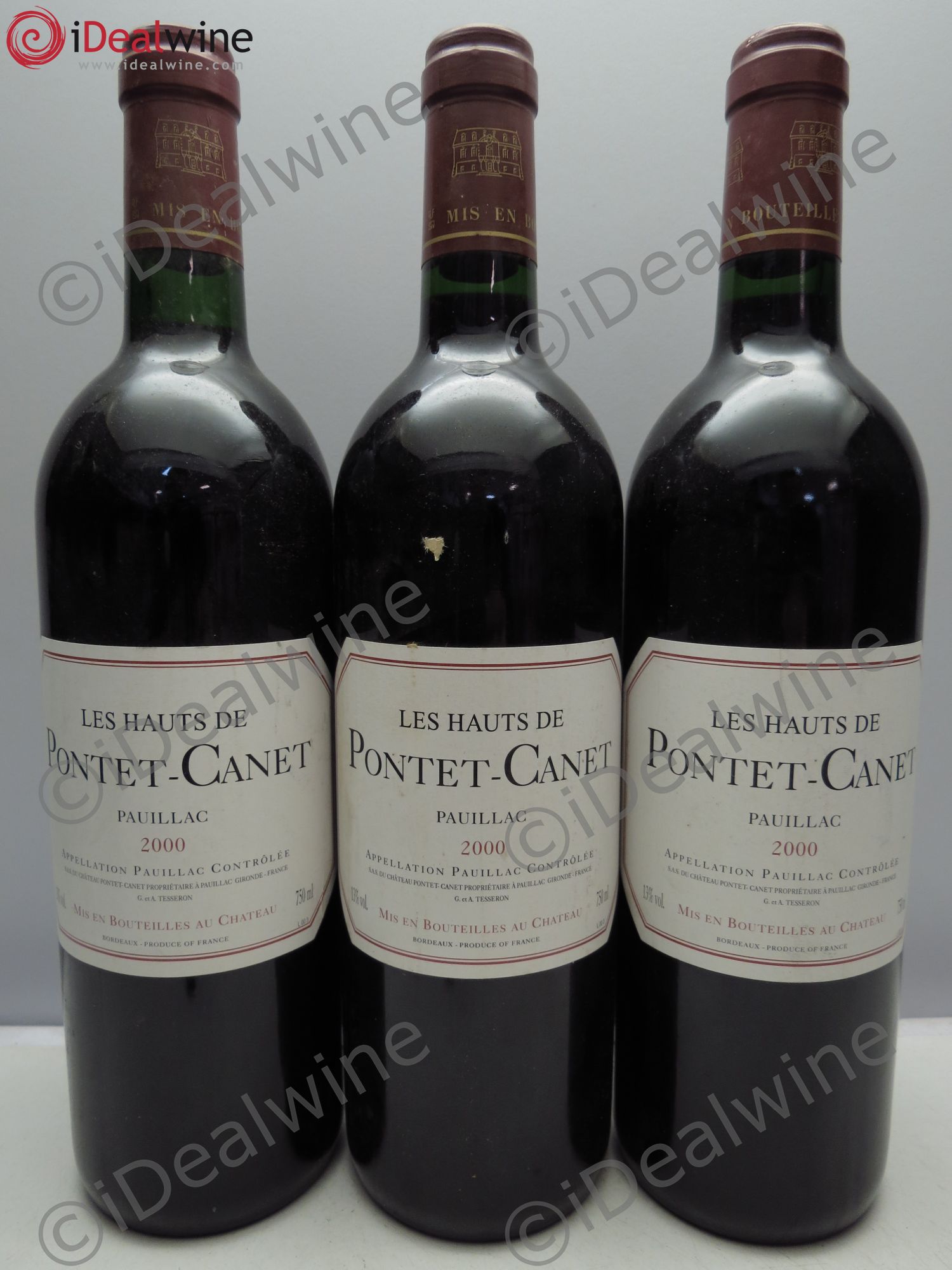 Les Hauts de Pontet-Canet Second Vin 2000 - Lot de 3 bouteilles - 0