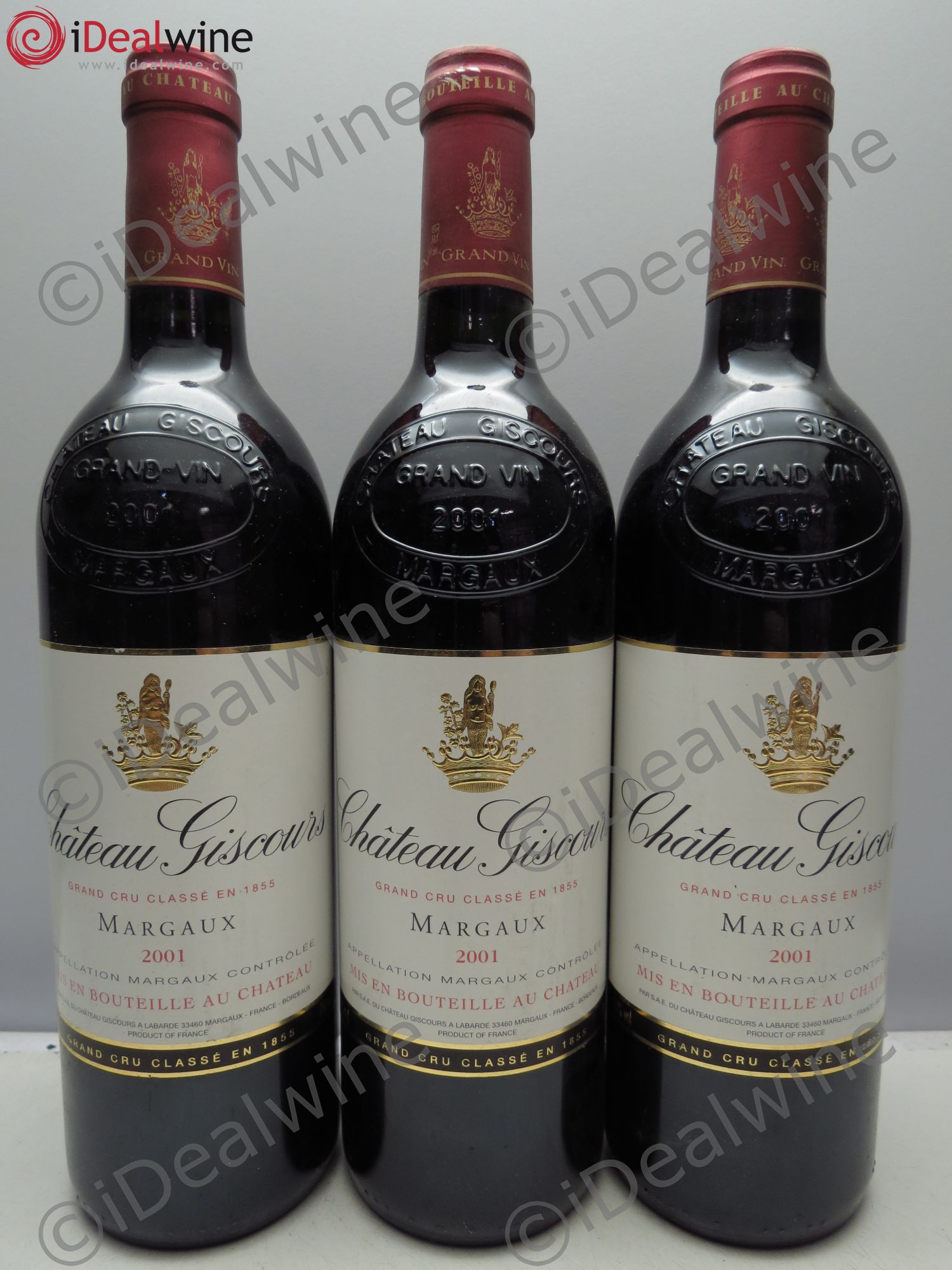 Château Giscours 3ème Grand Cru Classé 2001 - Lot de 3 bouteilles - 0