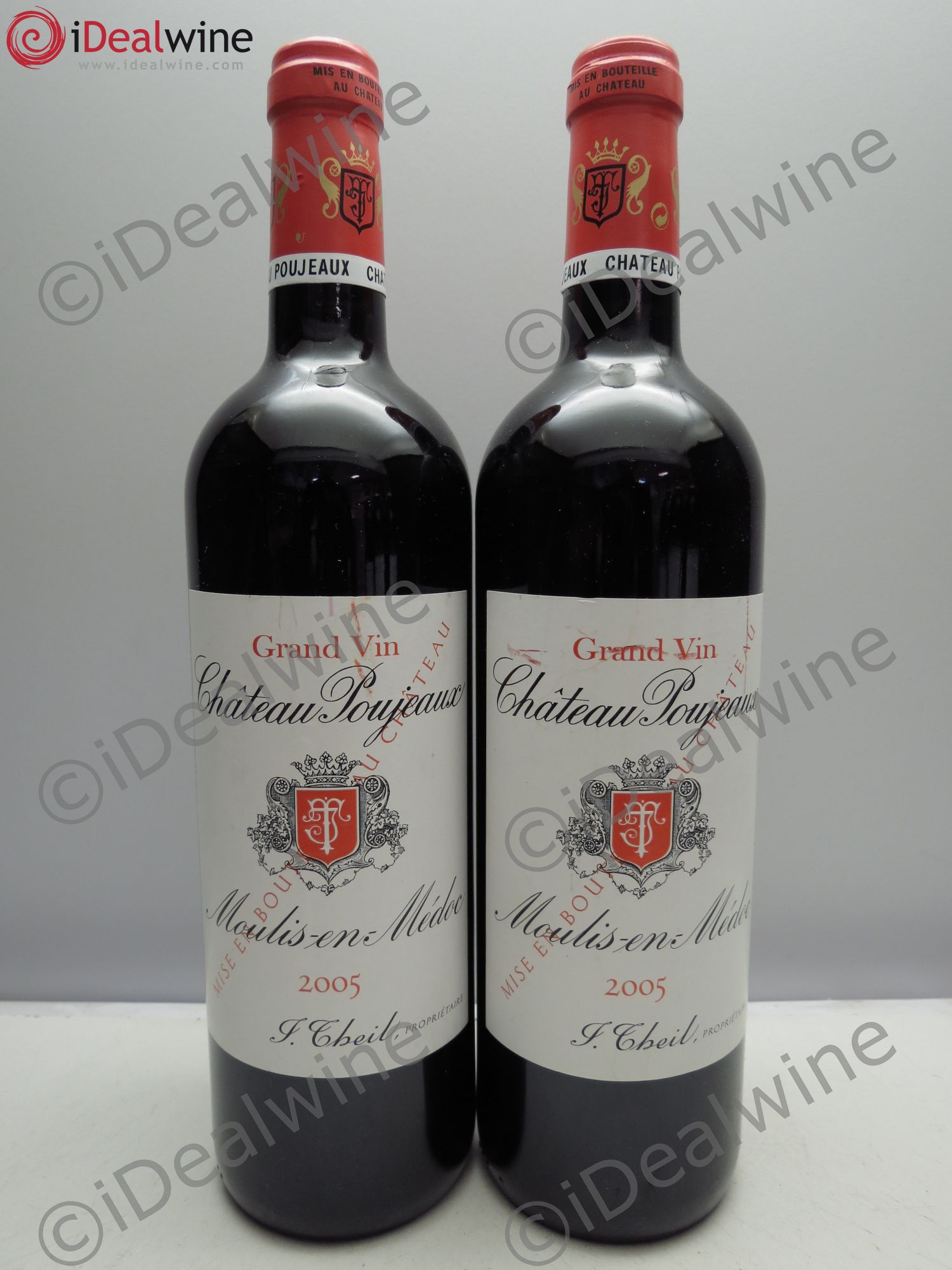 Château Poujeaux 2005 - Lot de 2 bouteilles - 0
