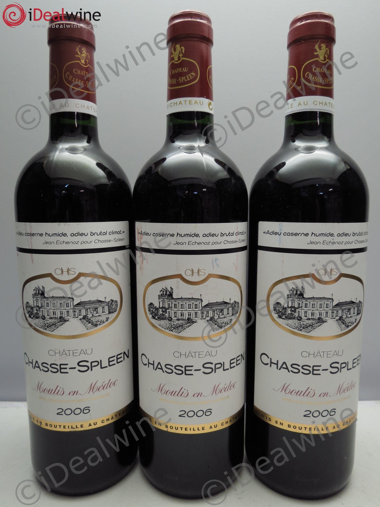 Château Chasse Spleen 2006 - Lot de 3 bouteilles - 0