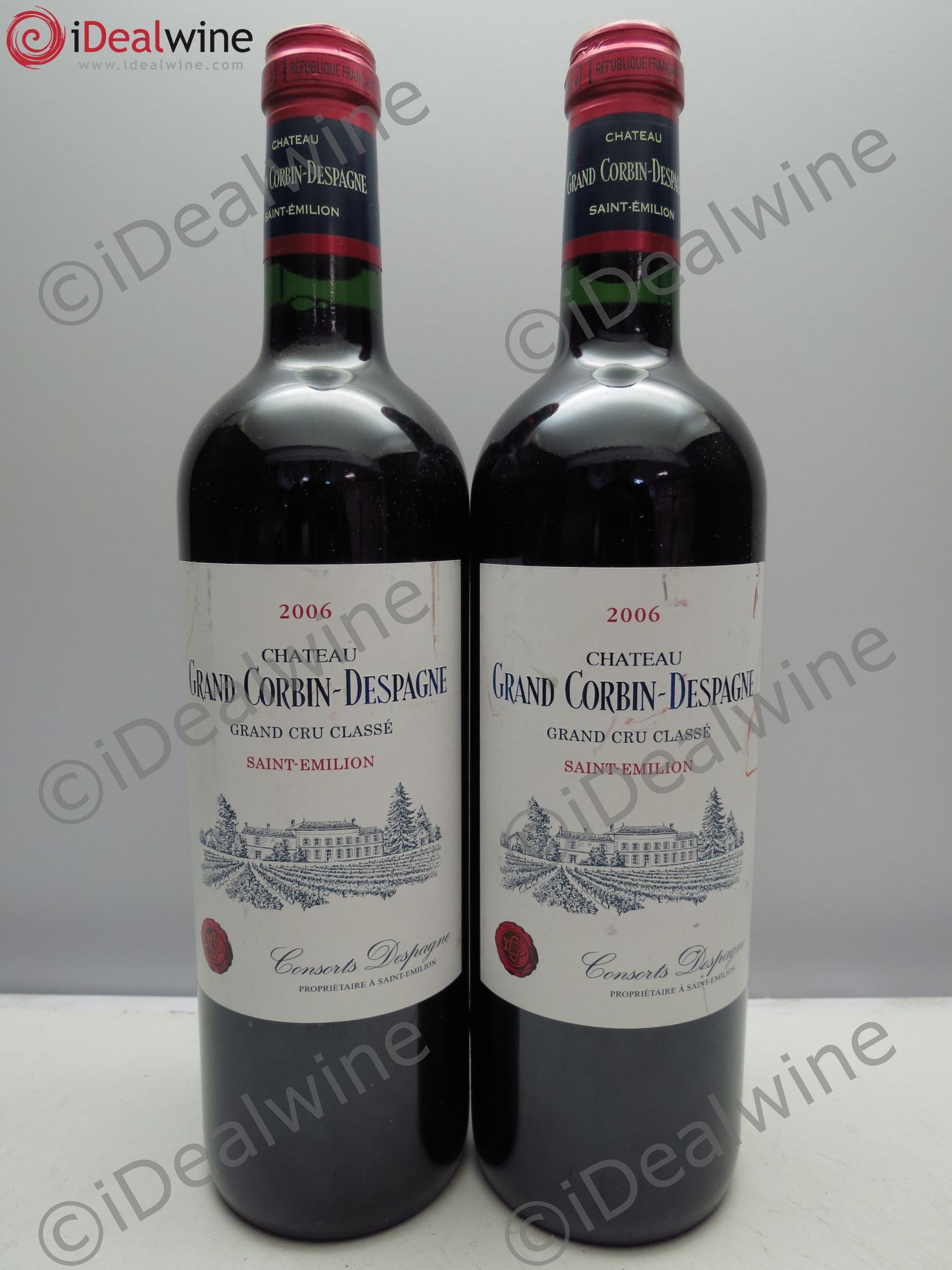 Château Grand Corbin Despagne Grand Cru Classé 2006 - Lot de 2 bouteilles - 0
