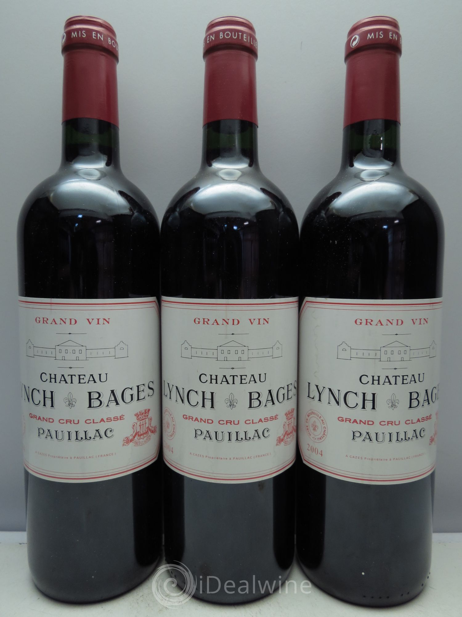 Château Lynch Bages 5ème Grand Cru Classé 2004 - Lot de 3 bouteilles - 0