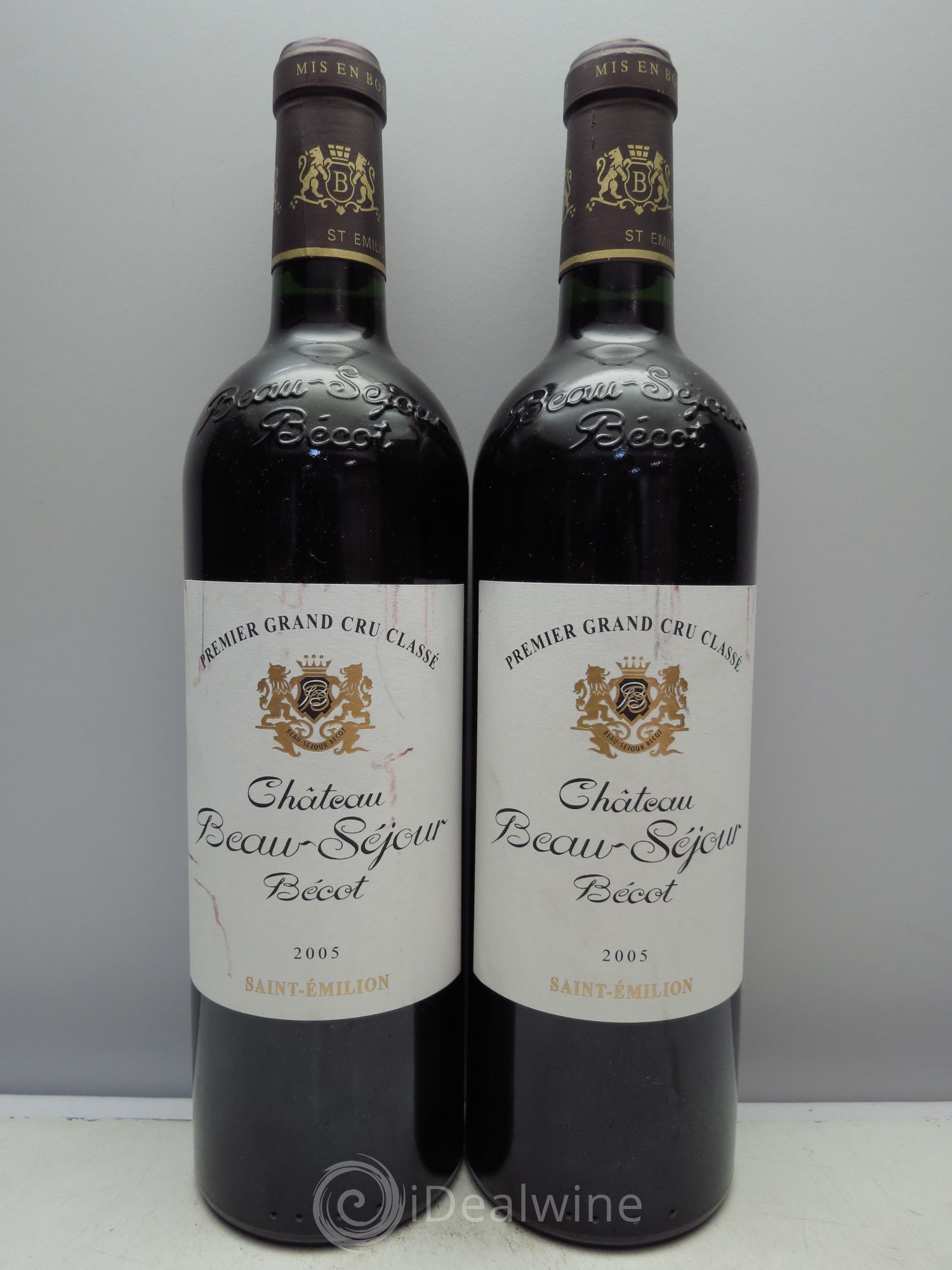 Château Beau-Séjour Bécot 1er Grand Cru Classé B 2005 - Lot de 2 bouteilles - 0