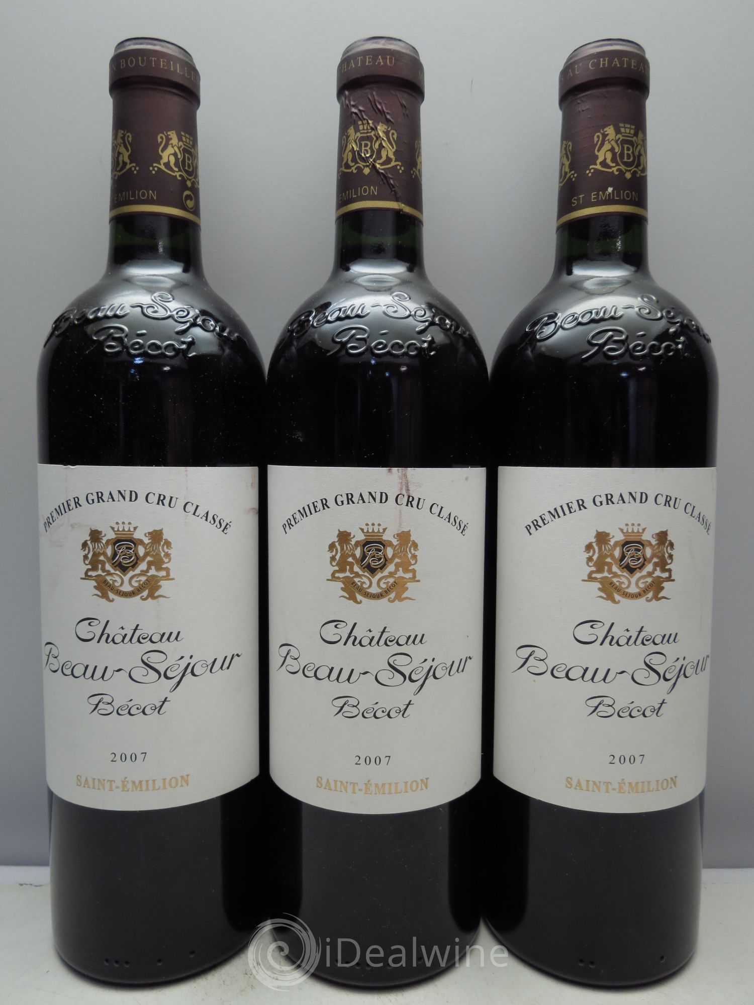 Château Beau-Séjour Bécot 1er Grand Cru Classé B 2007 - Lot de 3 bouteilles - 0
