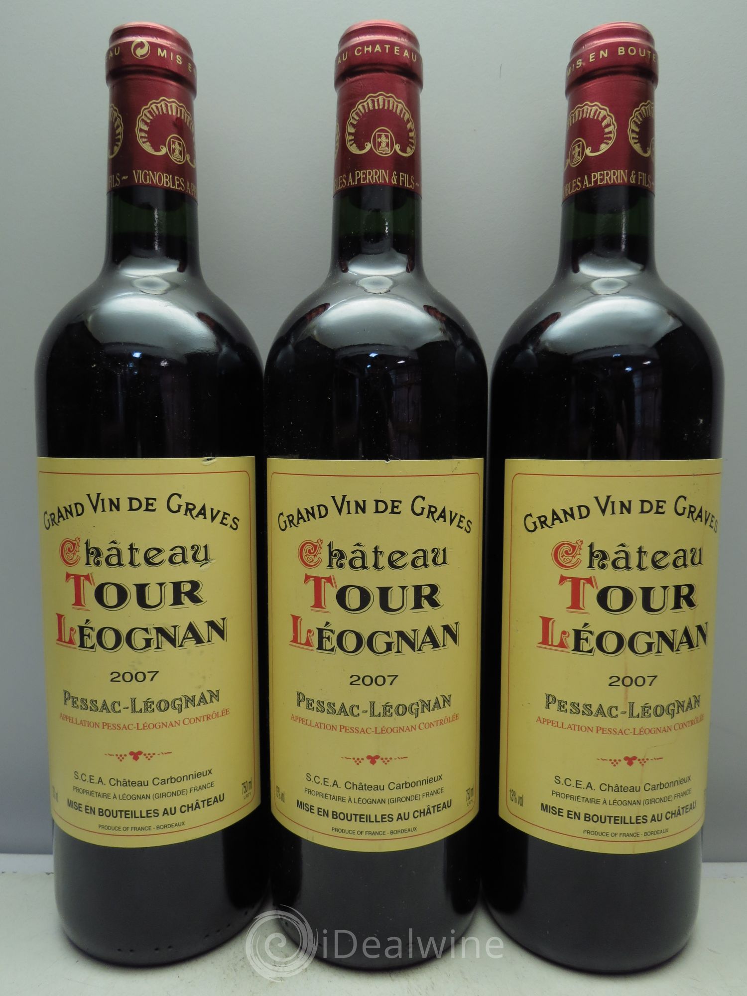Château Tour Léognan 2007 - Lot de 3 bouteilles - 0