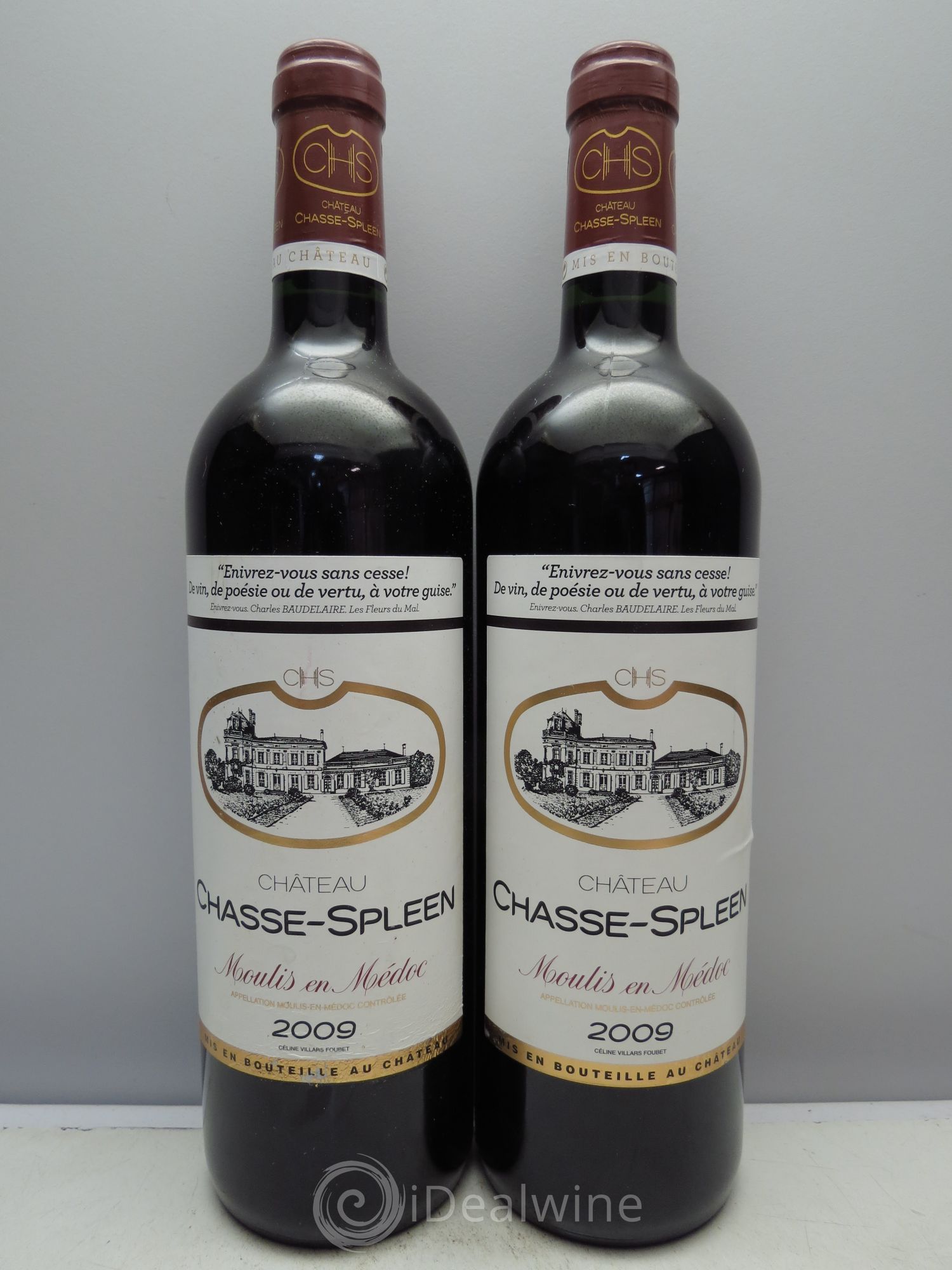 Château Chasse Spleen 2009 - Lot de 2 bouteilles - 0