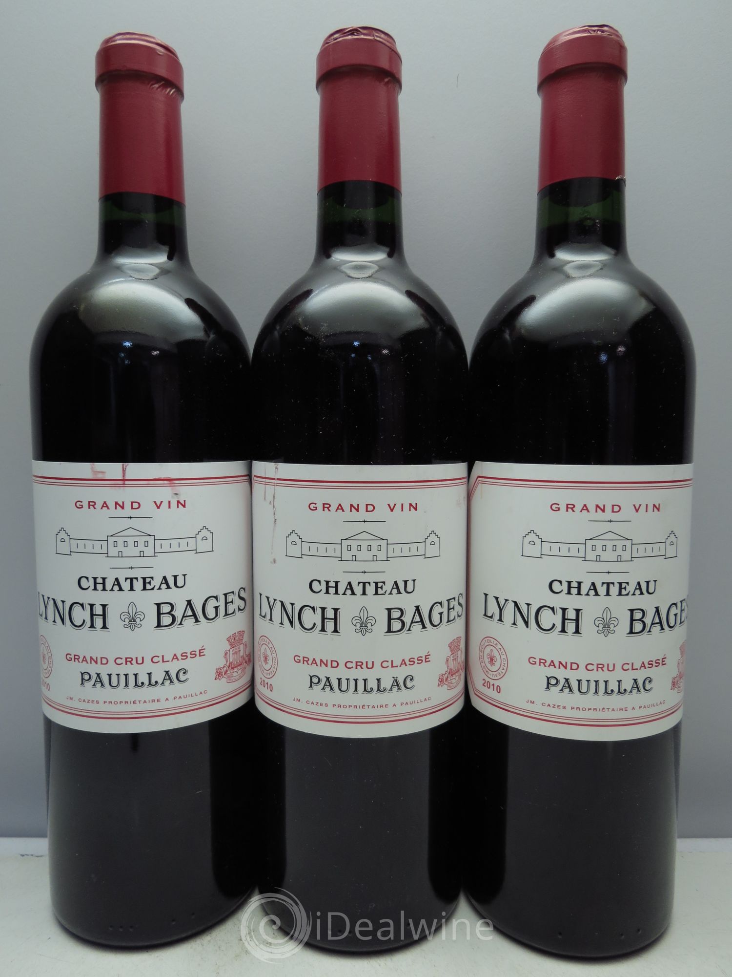 Château Lynch Bages 5ème Grand Cru Classé 2010 - Lot de 3 bouteilles - 0