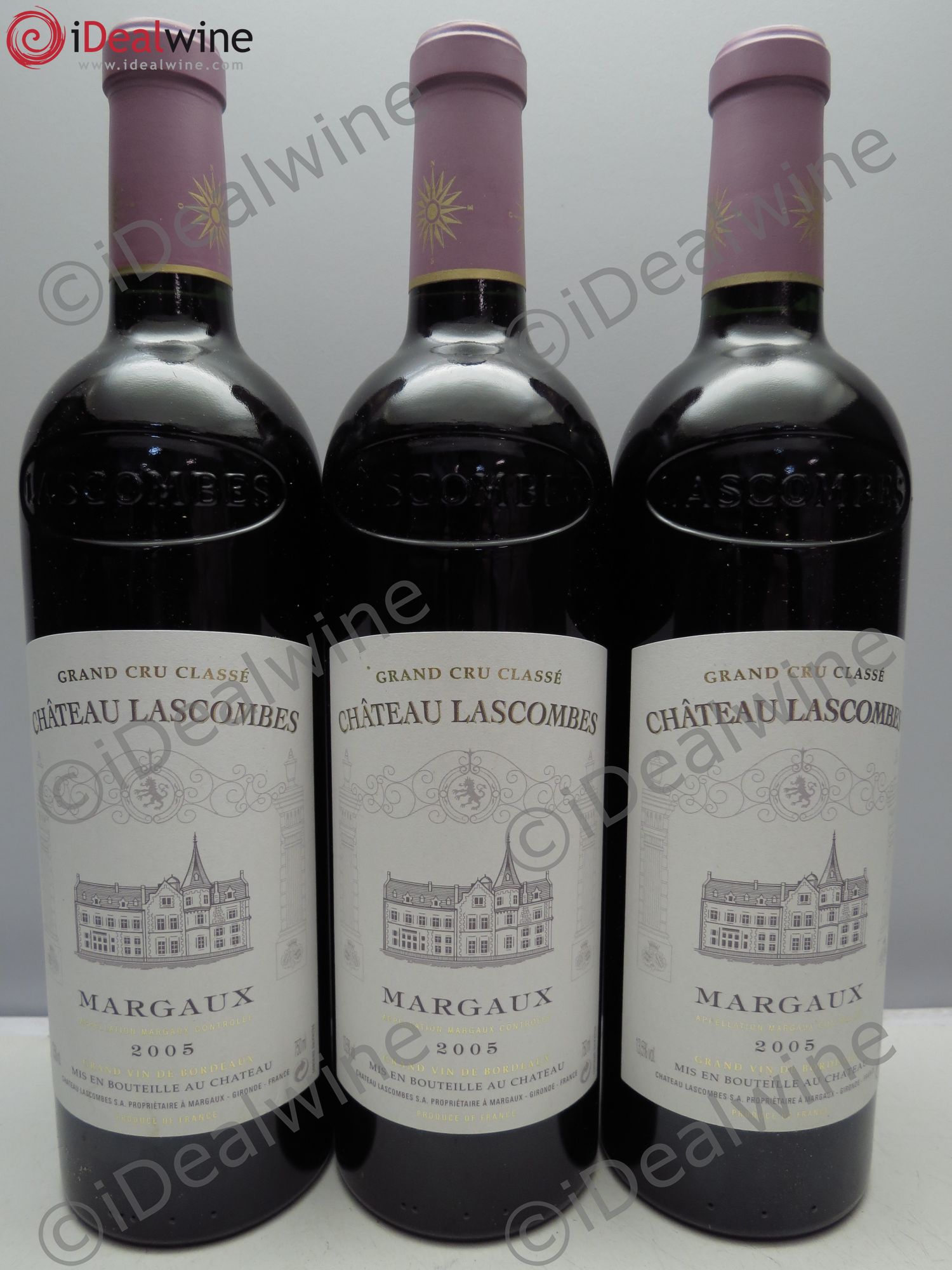 Château Lascombes 2ème Grand Cru Classé 2005 - Lot de 3 bouteilles - 0
