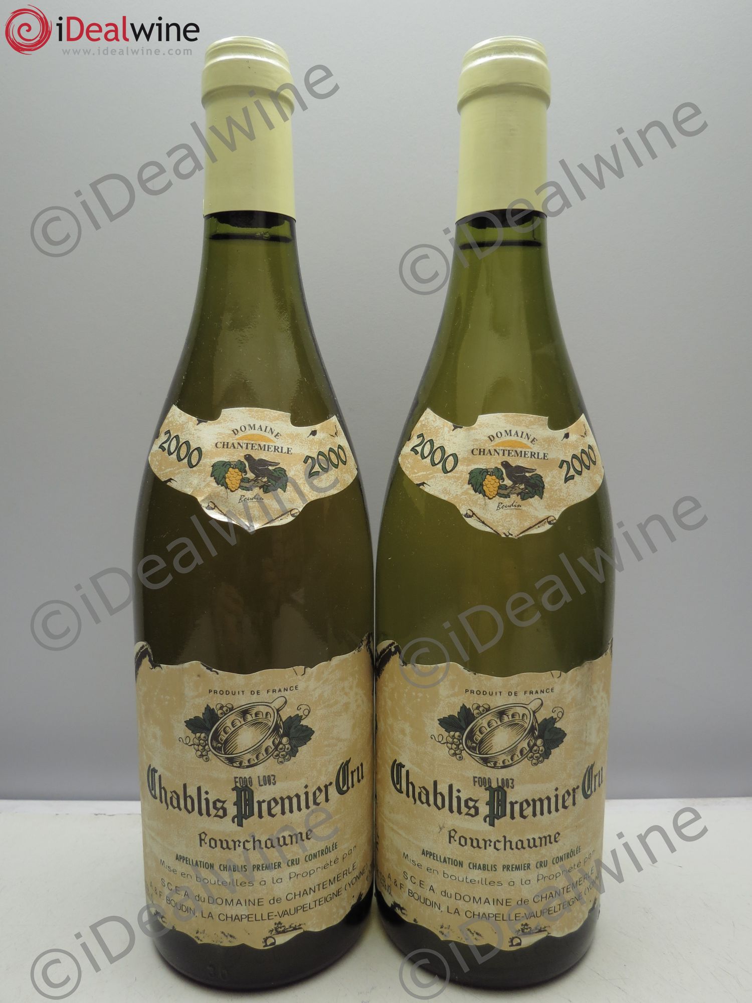 Chablis 1er Cru Domaine de Chantemerle 2000 - Posten von 2 Flaschen - 0