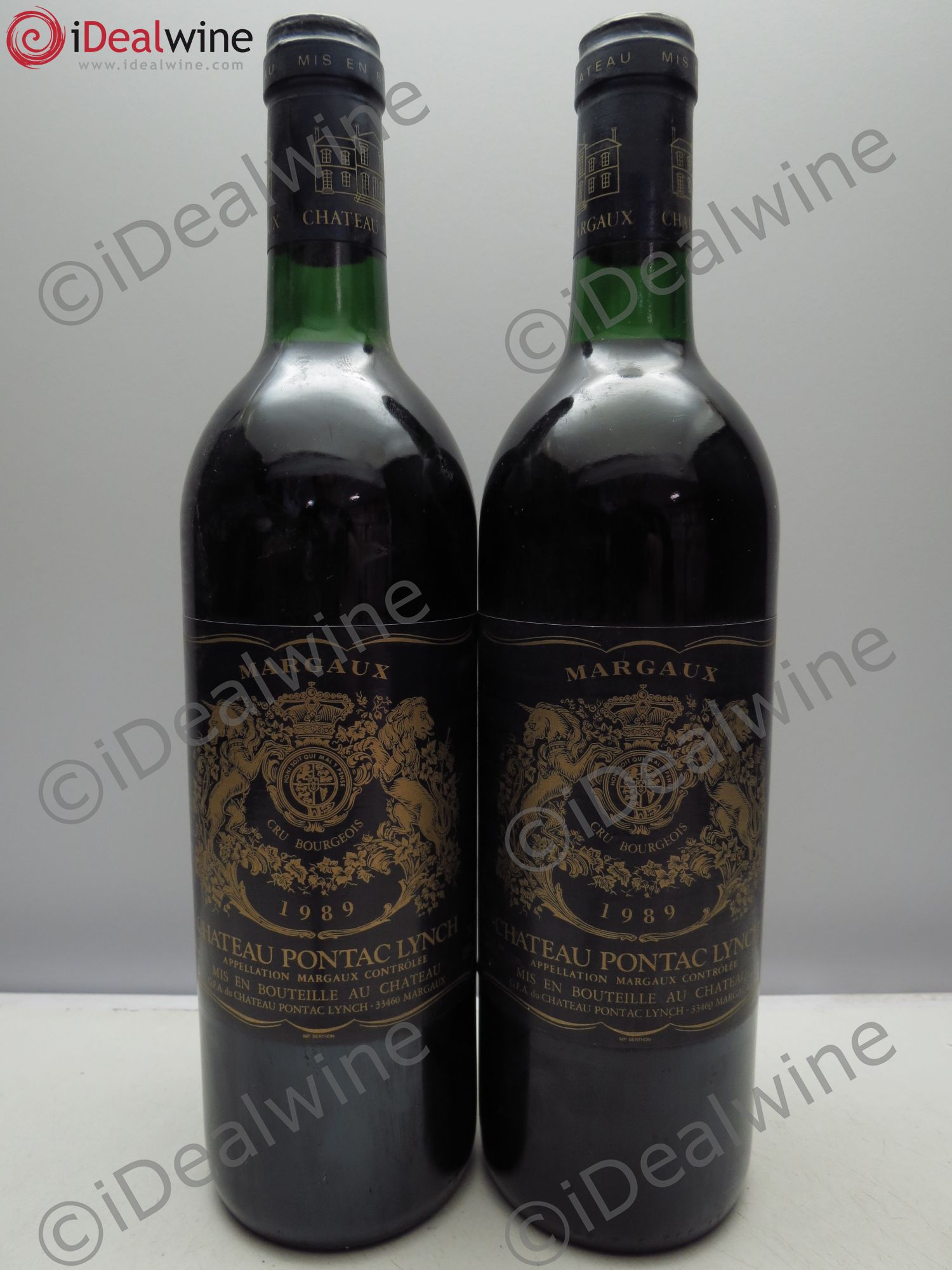 Château Pontac Lynch Cru Bourgeois 1989 - Lot de 2 bouteilles - 0