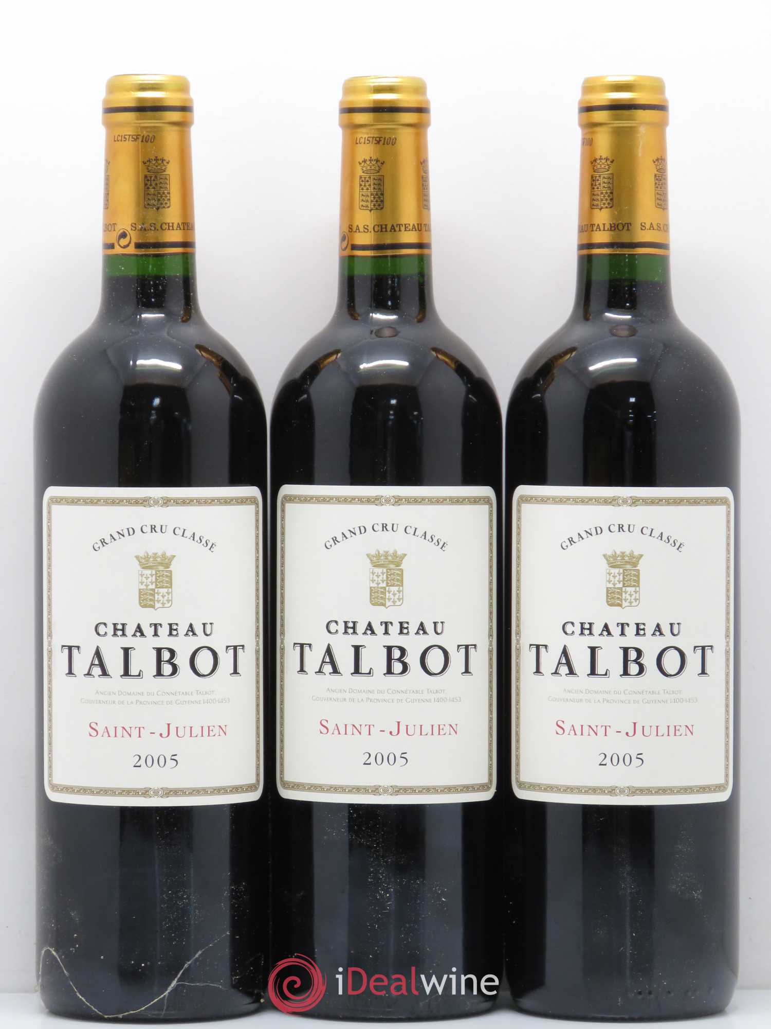 Château Talbot 4ème Grand Cru Classé 2005 - Lot de 12 bouteilles - 4