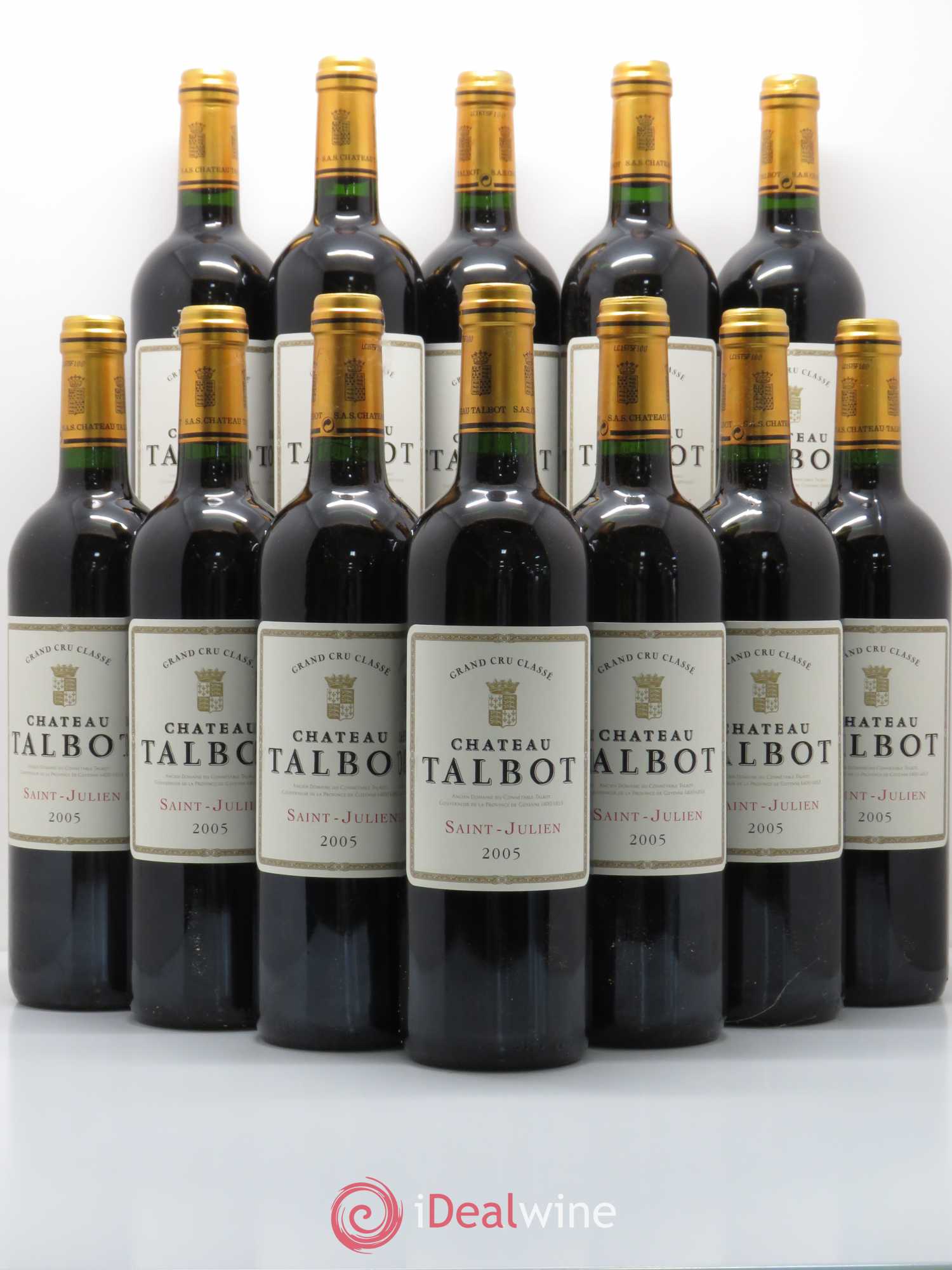 Château Talbot 4ème Grand Cru Classé 2005 - Lot de 12 bouteilles - 0