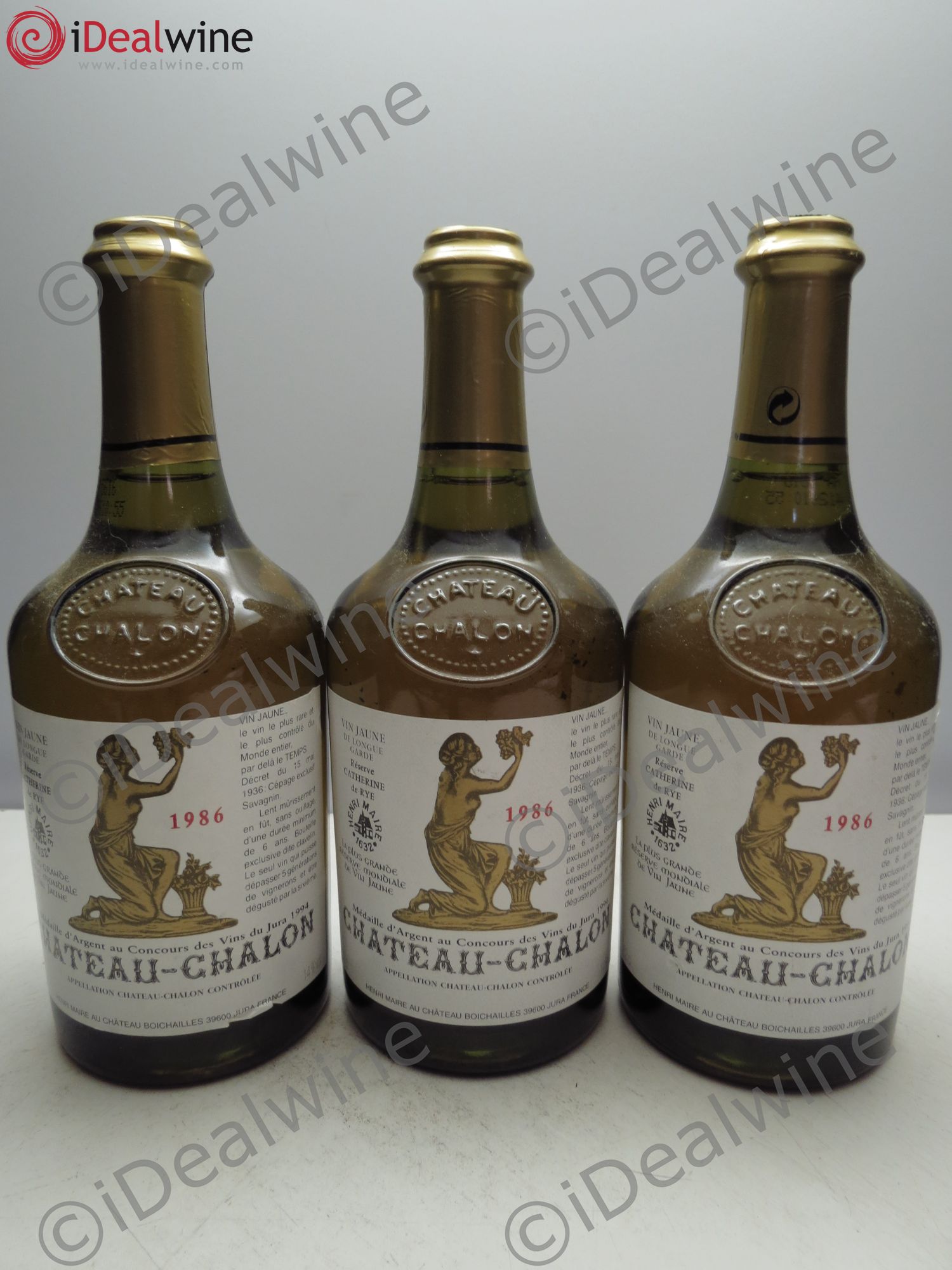 Château-Chalon Réserve Catherine de Rye (62cl) 1986 - Lot de 3 bouteilles - 0