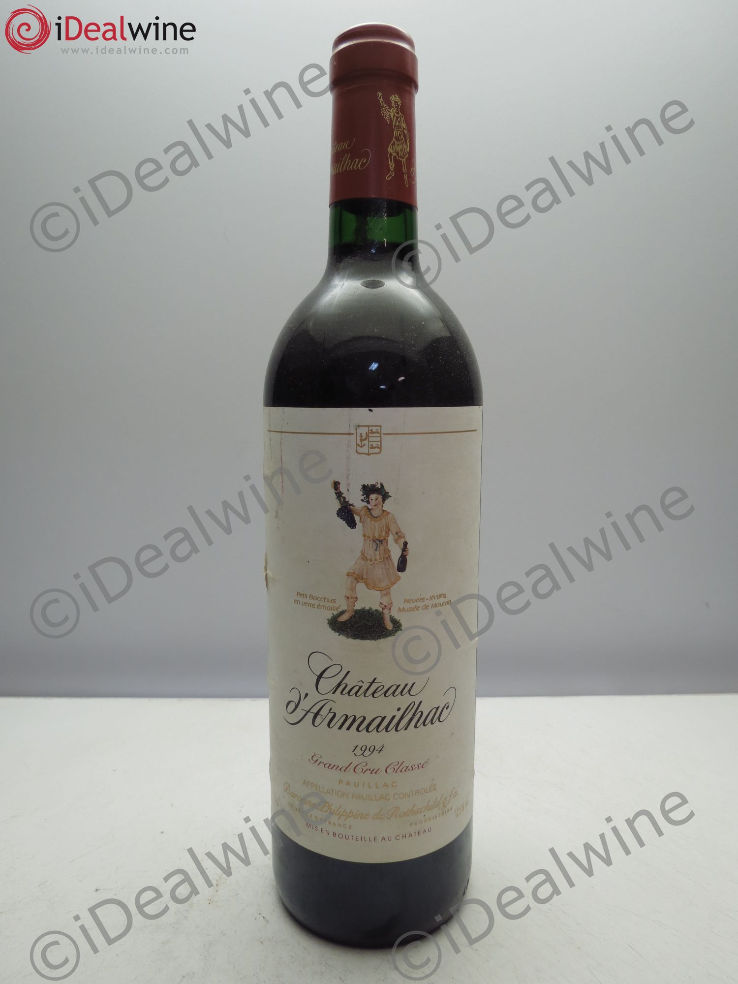 Château d' Armailhac - Mouton Baron(ne) Philippe 5ème Grand Cru Classé 1994 - Lot de 1 bouteille - 0