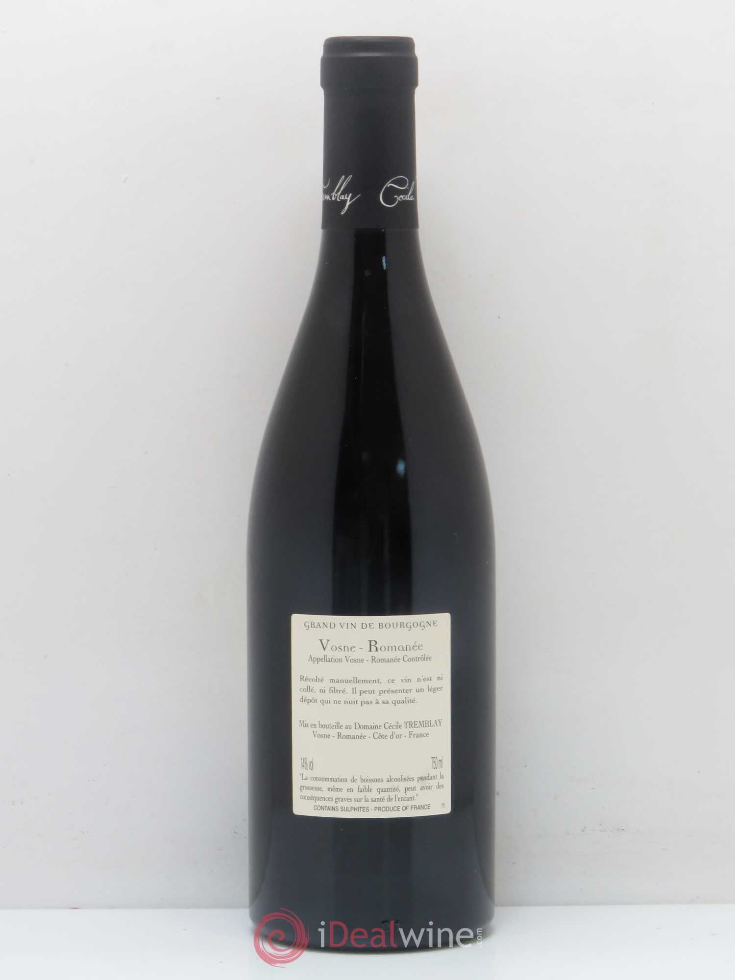 Vosne-Romanée Vieilles Vignes Cécile Tremblay 2015 - Lot de 1 bouteille - 1