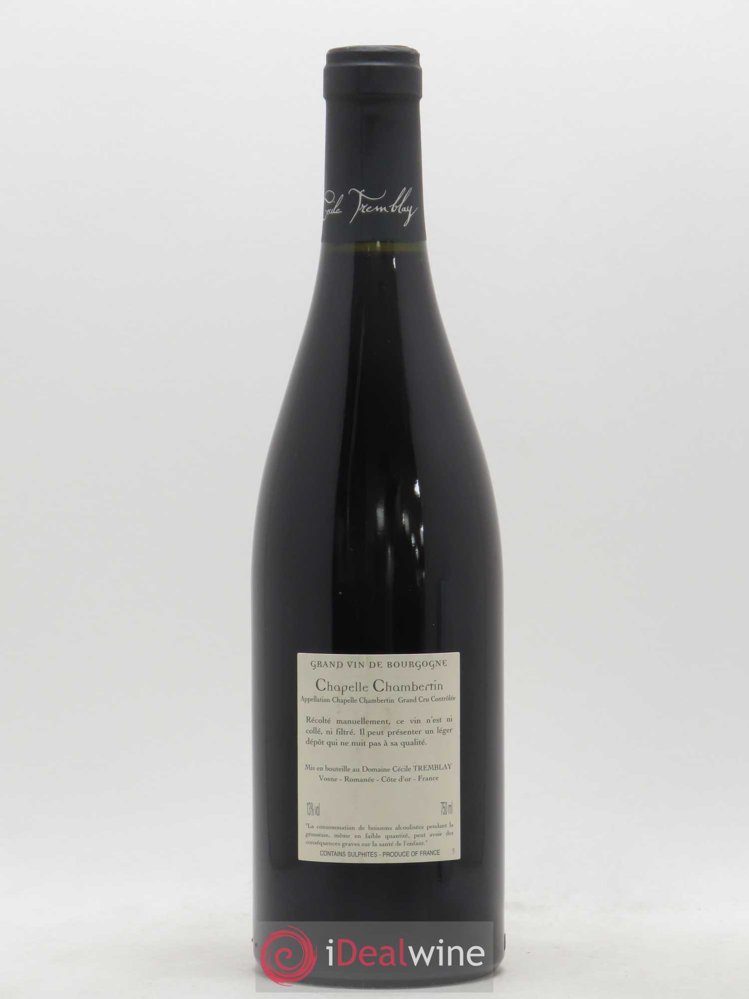 Chapelle-Chambertin Grand Cru Cécile Tremblay 2014 - Lot de 1 bouteille - 1