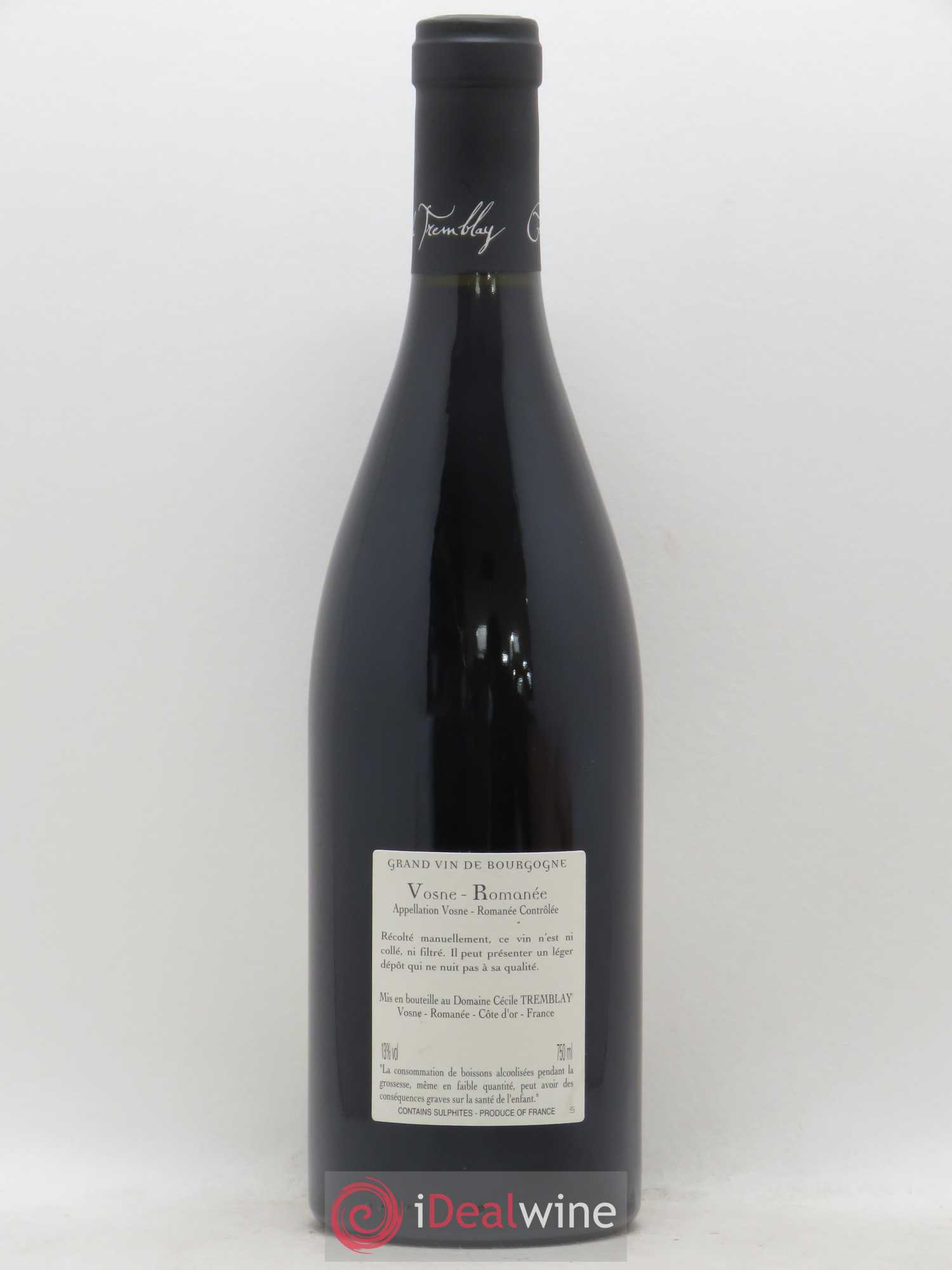 Vosne-Romanée Vieilles Vignes Cécile Tremblay 2016 - Lot de 1 bouteille - 1