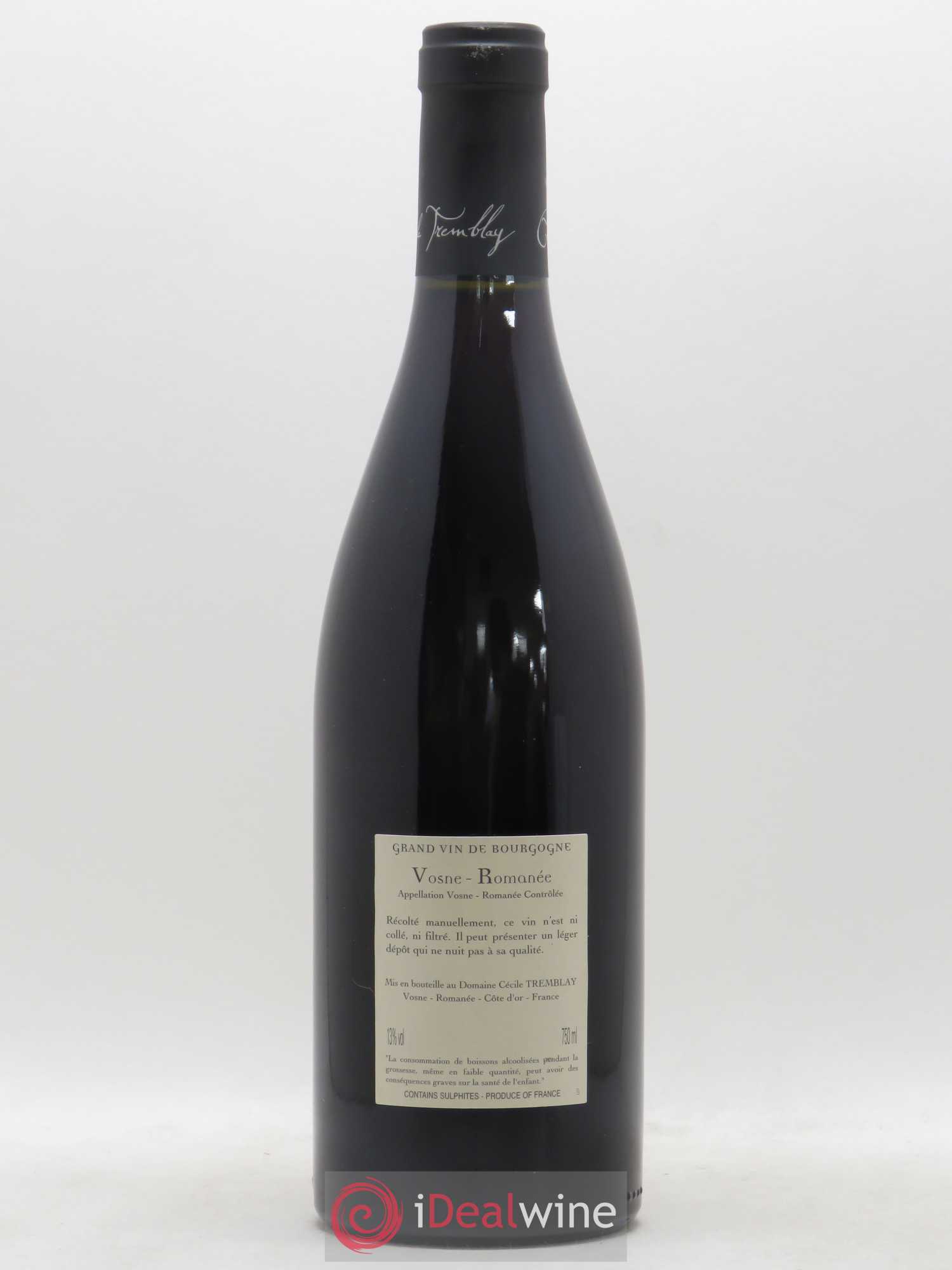 Vosne-Romanée Vieilles Vignes Cécile Tremblay 2017 - Lot de 1 bouteille - 1