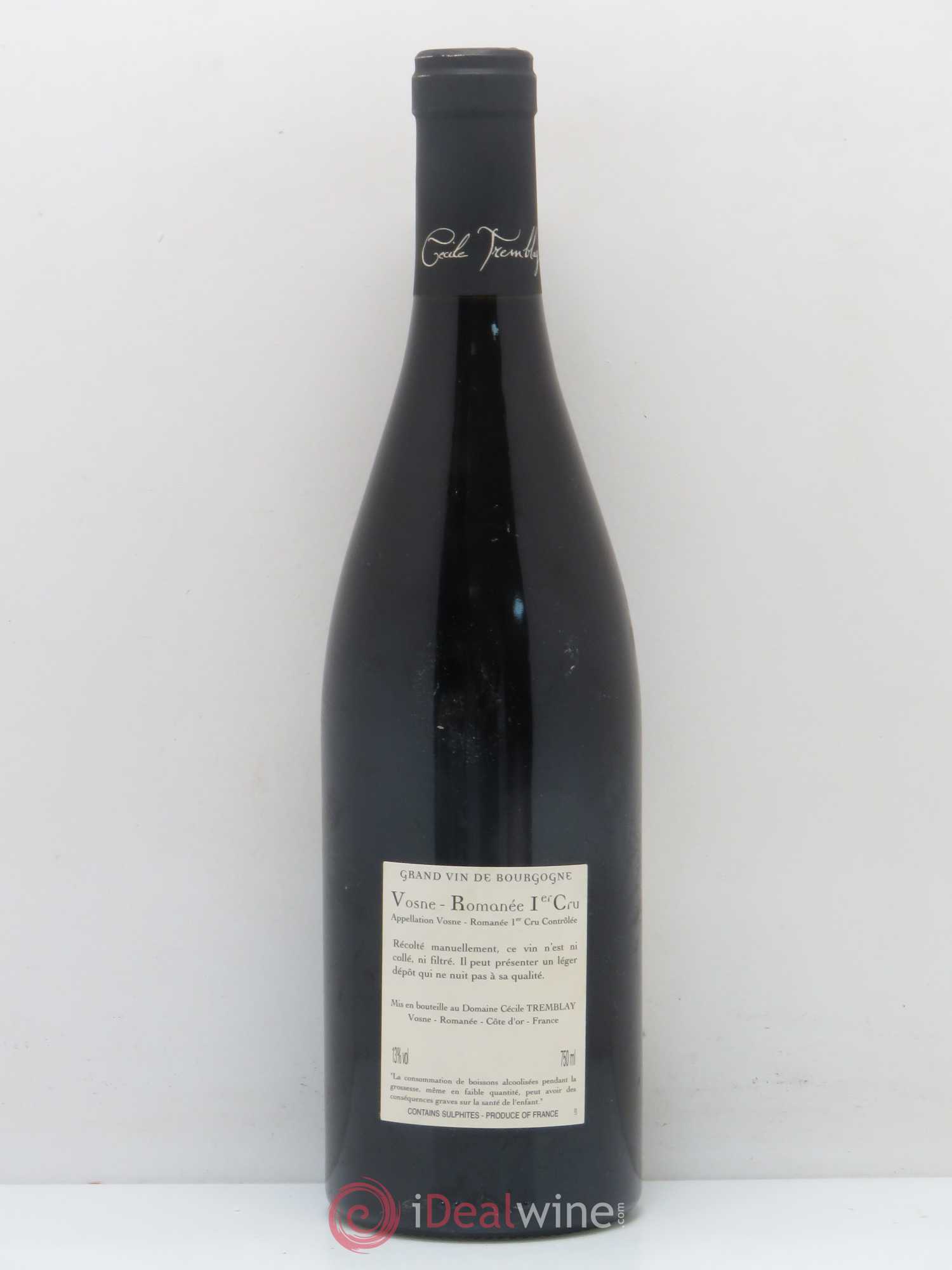 Vosne-Romanée 1er Cru Les Beaumonts (ou Beaux Monts) Cécile Tremblay 2012 - Lot de 1 bouteille - 1