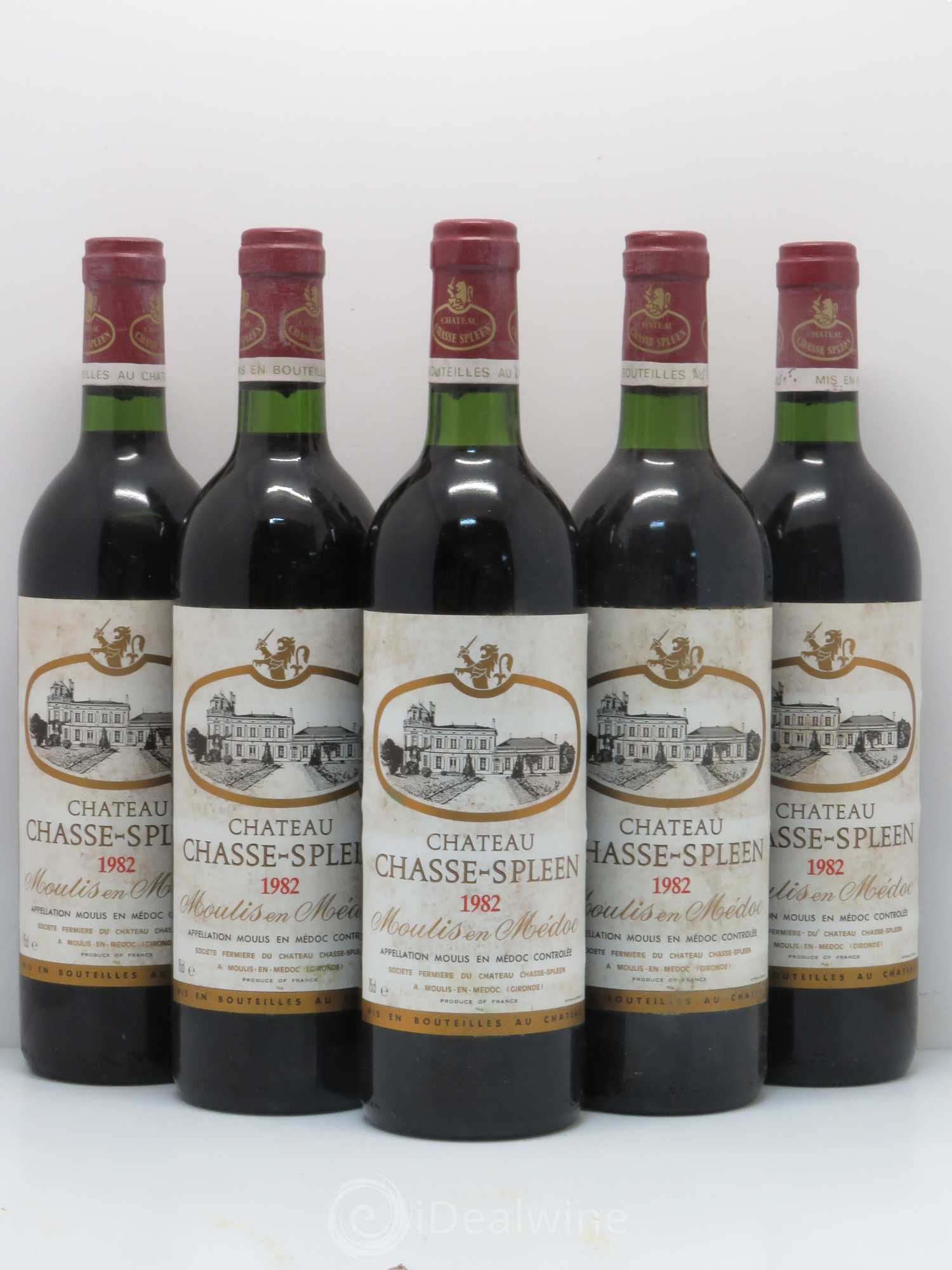Château Chasse Spleen 1982 - Lot de 5 bouteilles - 0