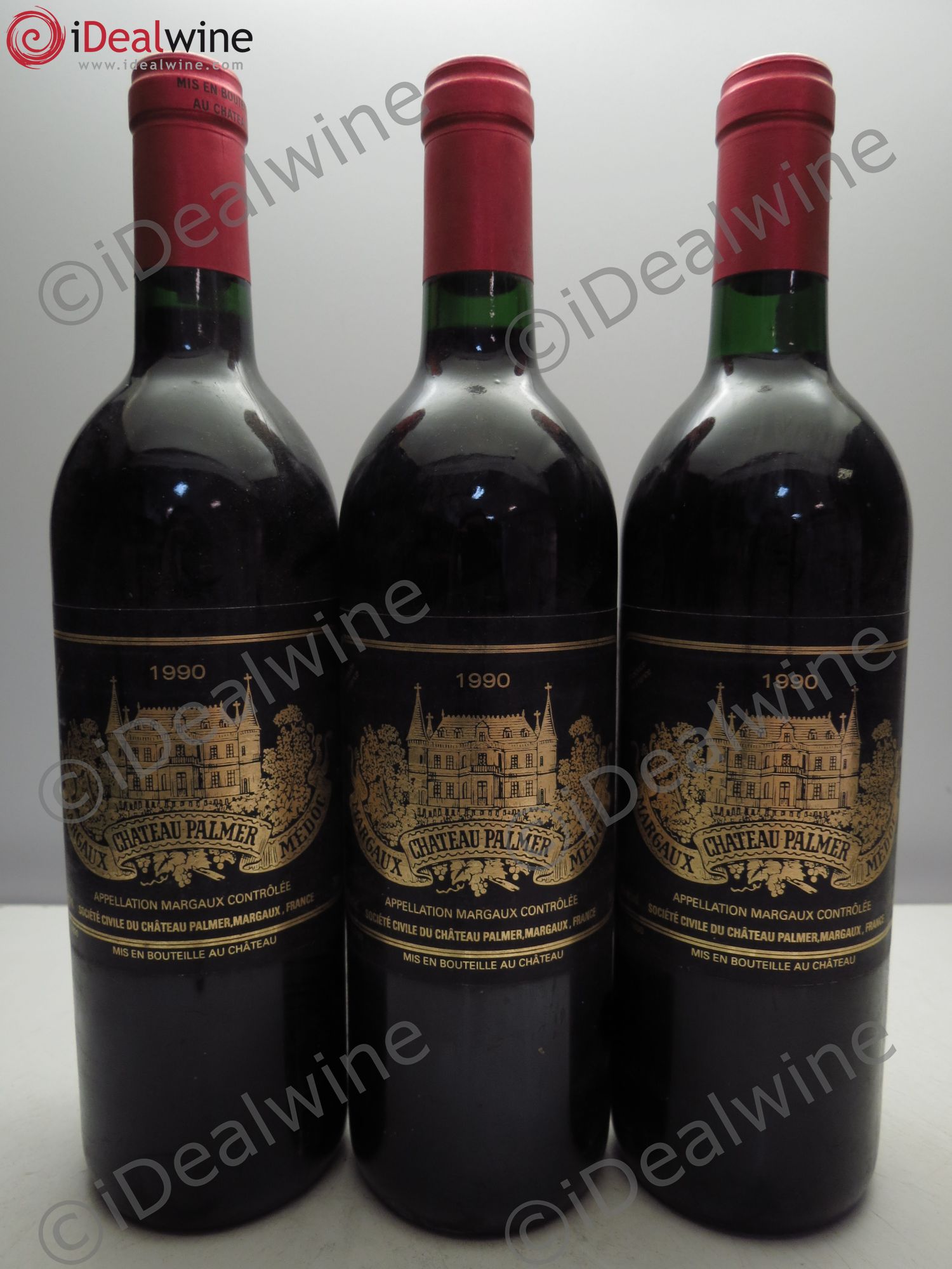 Château Palmer 3ème Grand Cru Classé 1990 - Lot de 3 bouteilles - 0