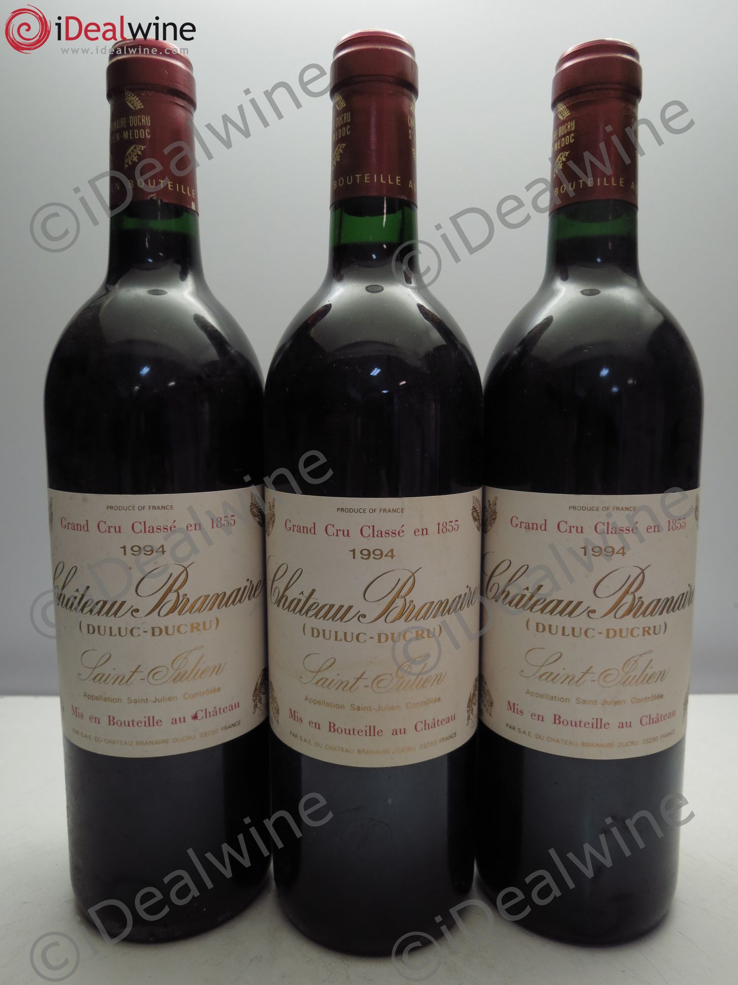 Château Branaire Ducru 4ème Grand Cru Classé 1994 - Lot de 3 bouteilles - 0