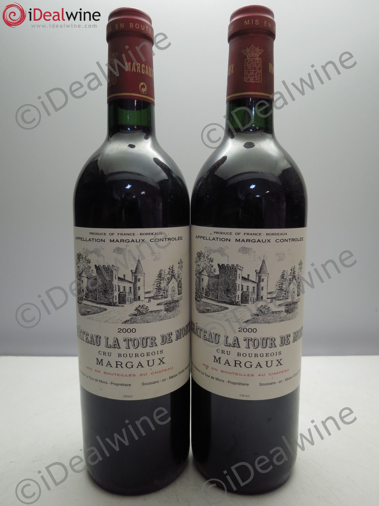 Château la Tour de Mons Cru Bourgeois (sans prix de réserve / no reserve) 2000 - Posten von 2 Flaschen - 0