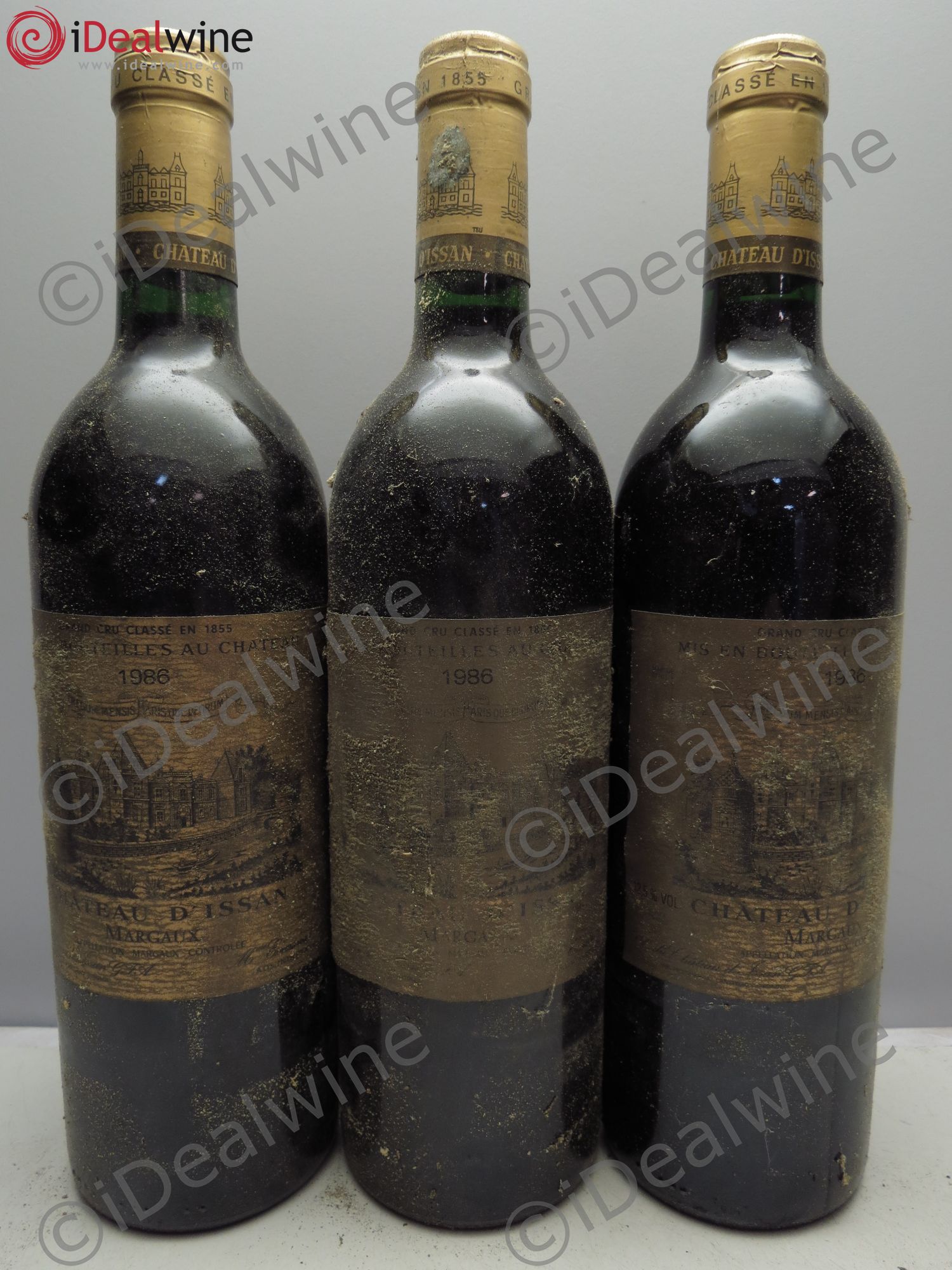 Château d'Issan 3ème Grand Cru Classé 1986 - Lot de 3 bouteilles - 0