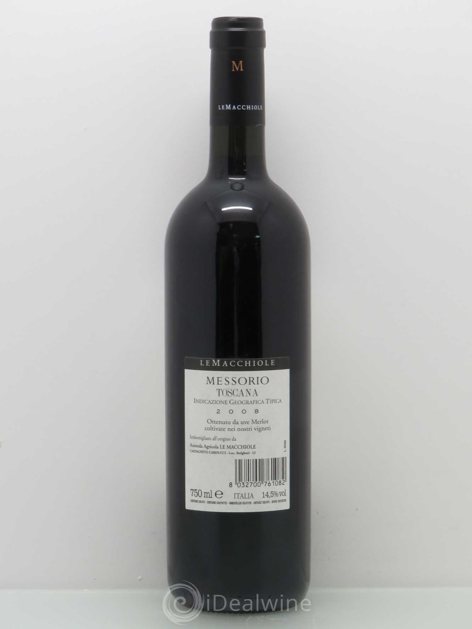 Toscana IGT Le Macchiole Messorio 2008 - Lot de 1 bouteille - 1